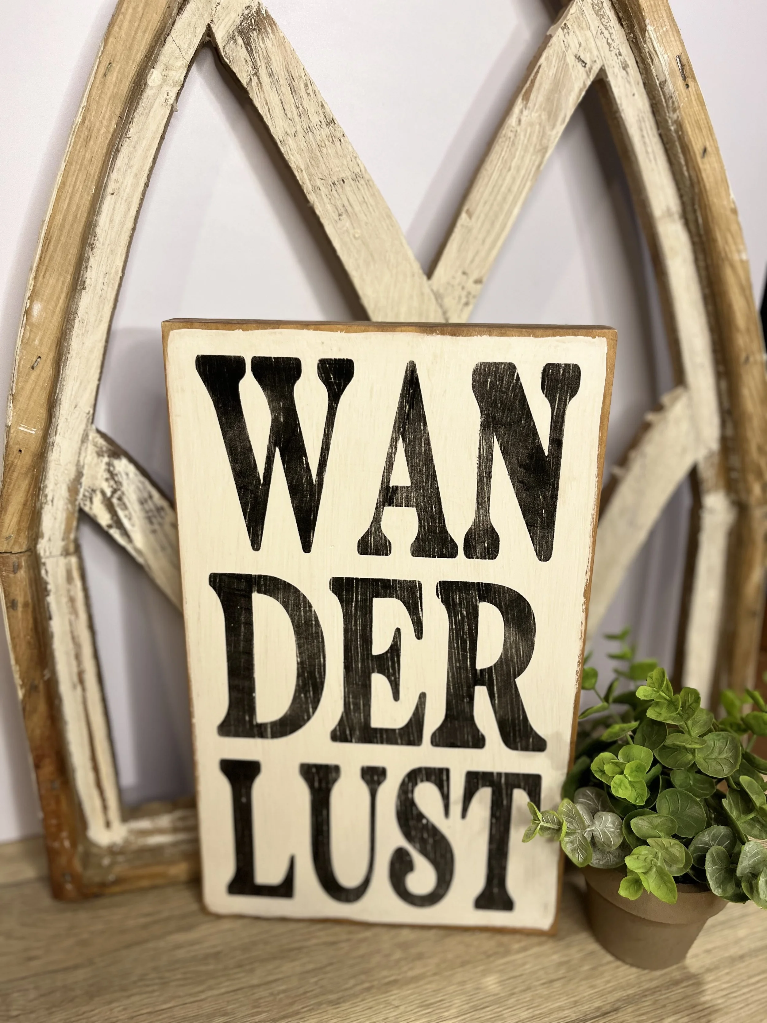 Wanderlust Wood Sign | Handmade Wood Sign