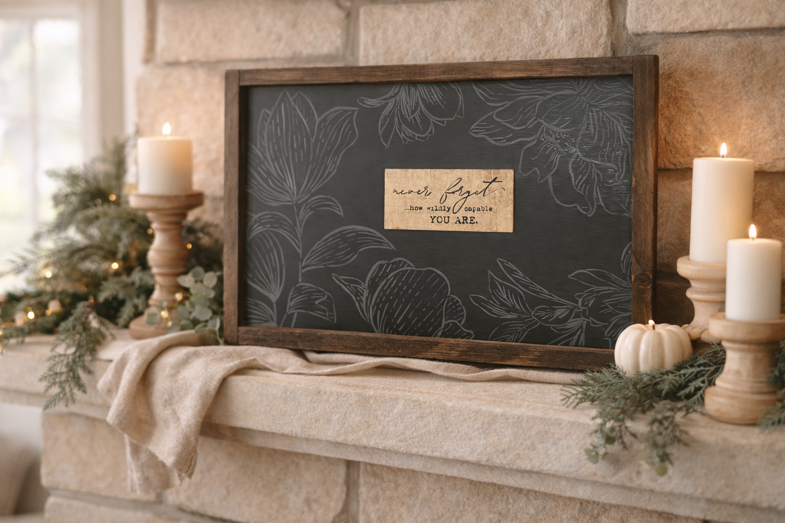 Never Forget How Wildly Capable You Are | Handmade Wood Sign