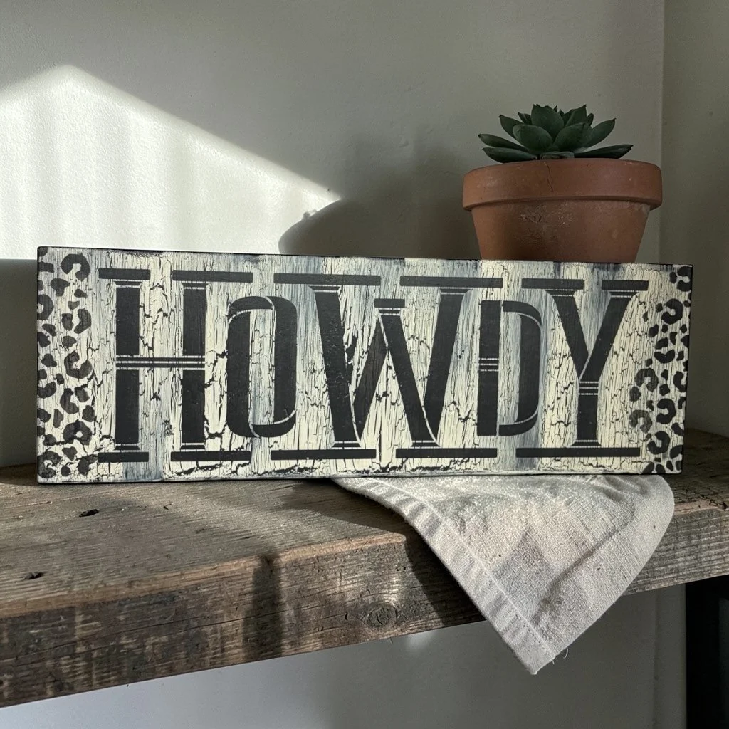 Howdy Wood Sign | Reclaimed Wood Farmhouse Decor