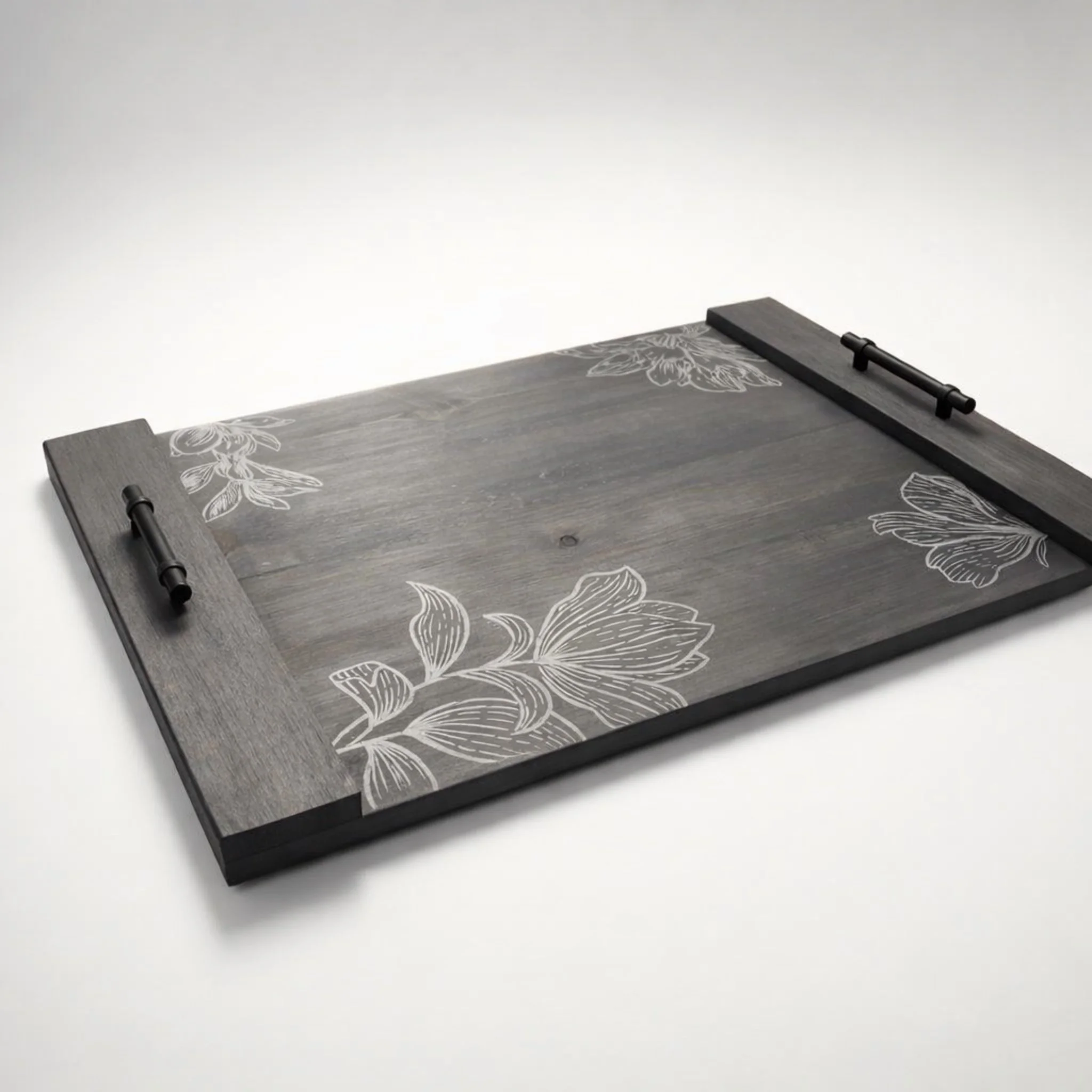 Floral Noodle Board | Handmade Wooden Stove Cover