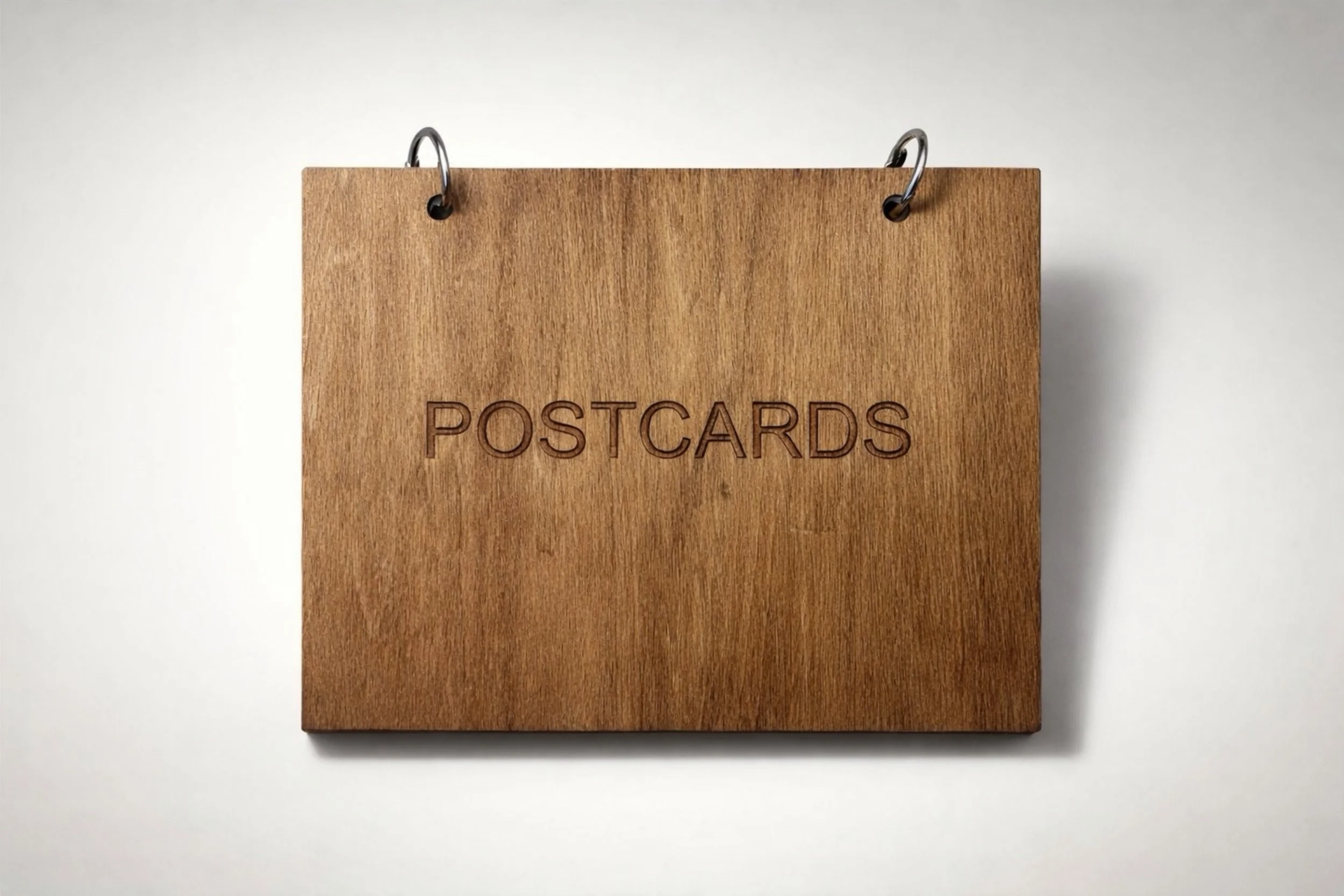 Postcard Keeper | Engraved Wooden Card Keeper