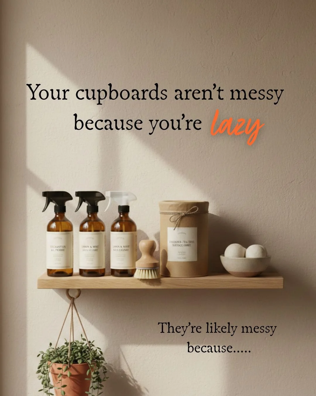 Most &ldquo;mess&rdquo; isn&rsquo;t a discipline problem.

It&rsquo;s usually:
&bull; Too much volume
&bull; No defined zones
&bull; Or a system that&rsquo;s too complicated to maintain

Organisation isn&rsquo;t about perfection.
It&rsquo;s about red