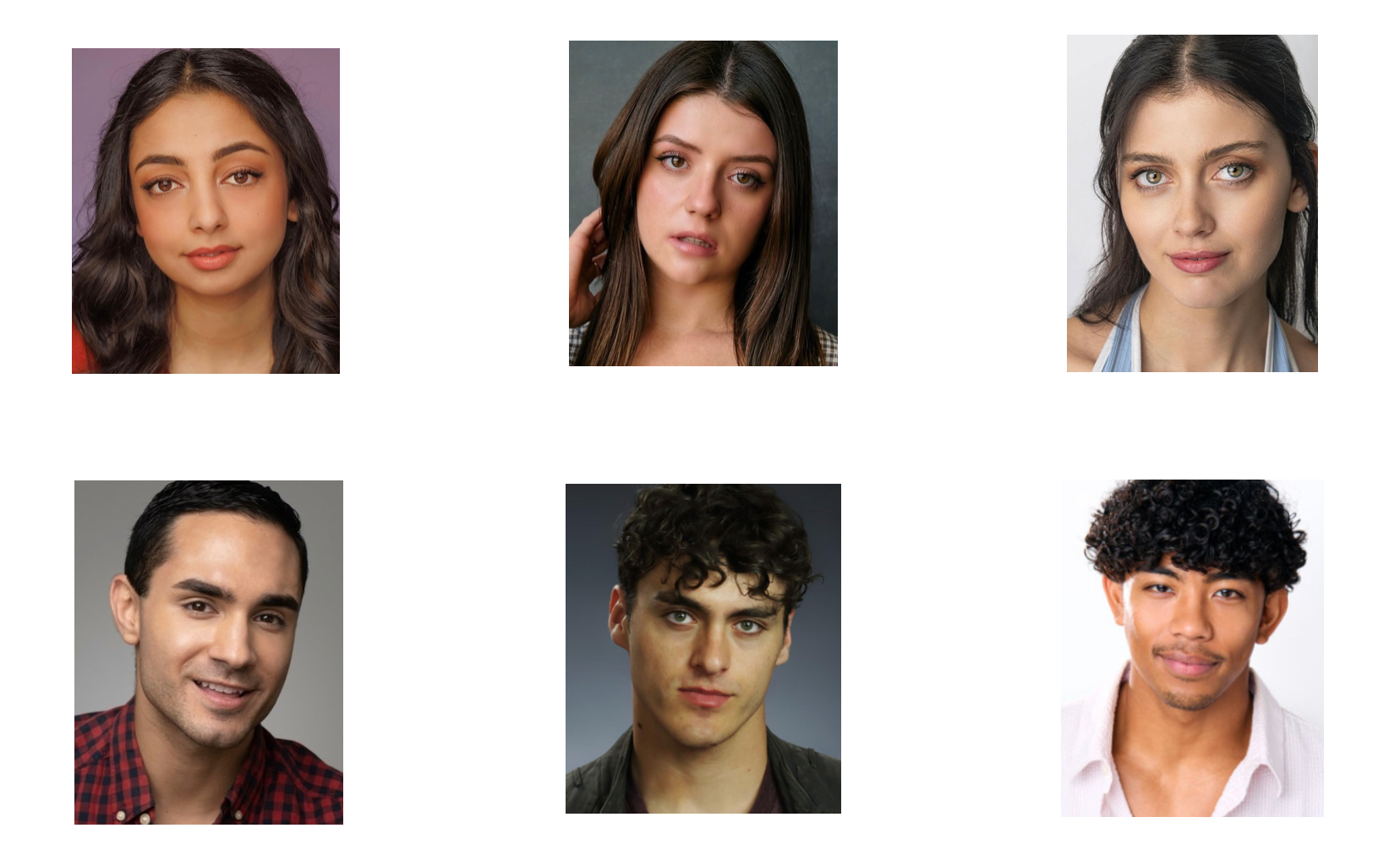 Ensemble Cast (R-L): Srishti Birla, Natalie Collins, Michelle Renae, Brandon Delsid, Kai Morfín, Brian Segnaro