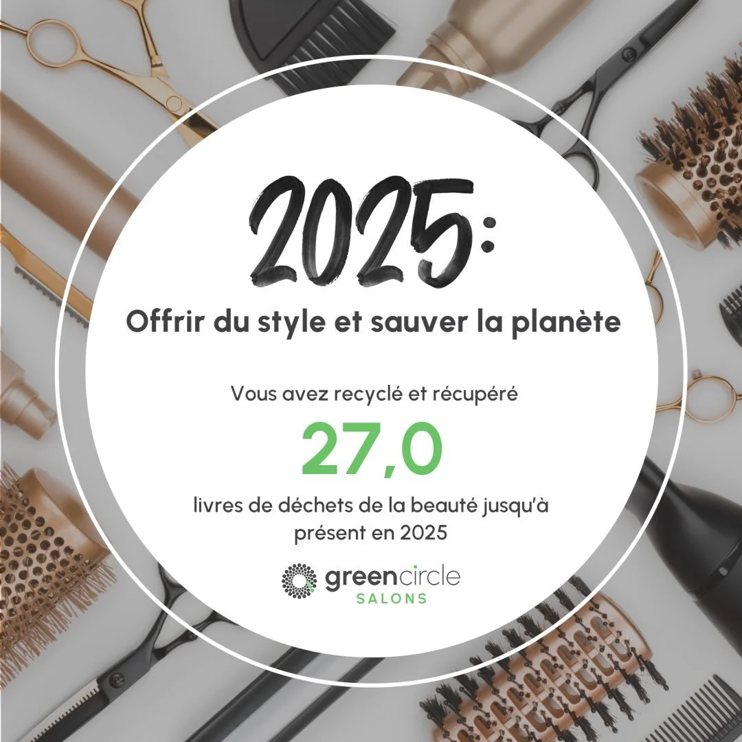 D&eacute;j&agrave; 27 livres de d&eacute;chets de la beaut&eacute; recycl&eacute;es gr&acirc;ce &agrave; vous ♻️

Chaque geste compte. Ensemble, on offre du style&hellip; tout en prenant soin de la plan&egrave;te!

Nous sommes tr&egrave;s heureuses f