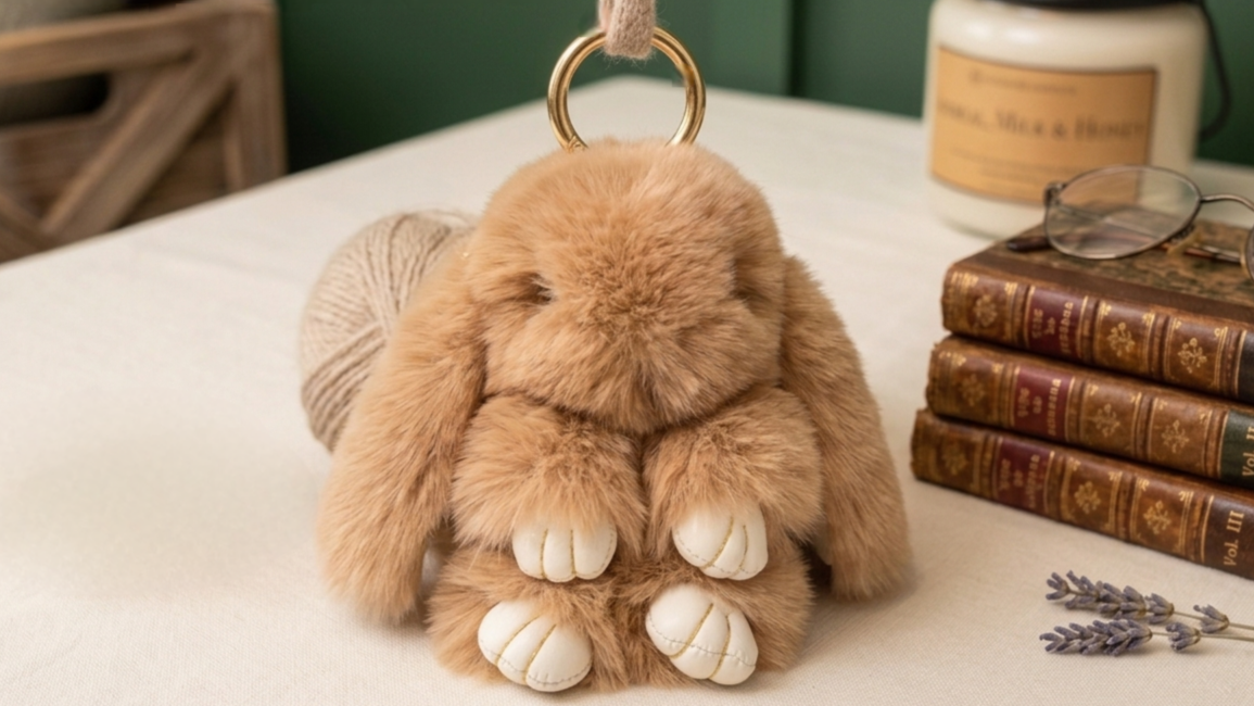 The Fluffy Chapter Keychain Bunny- A Bundle Add On