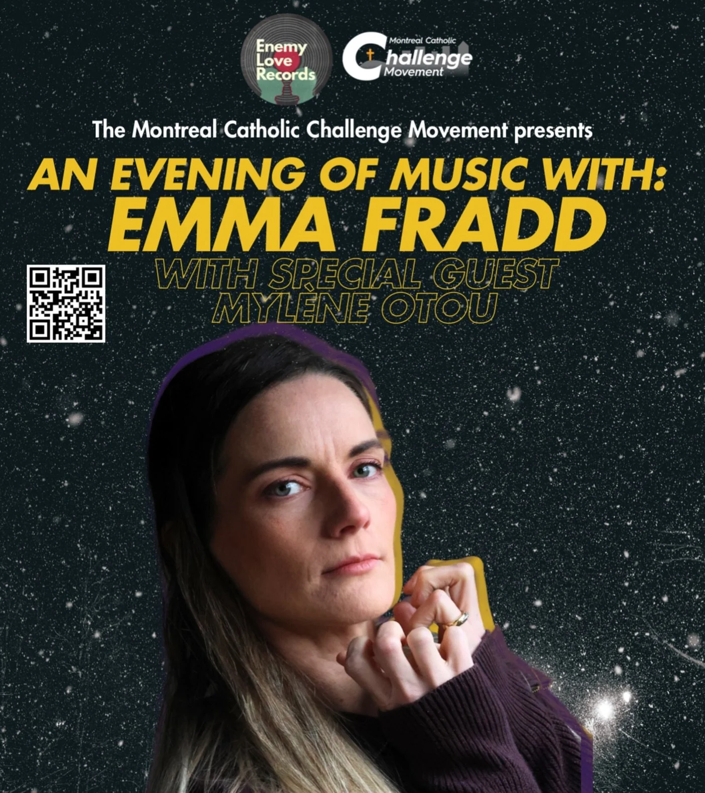 🎟️ Tickets: see link in bio 🎟️ The Montreal Catholic Challenge Movement is proud to present:
 
An evening of music with EMMA FRADD (with special guest MYL&Egrave;NE OTOU)
 
Friday January 31st, 2025
Doors open at 6:15pm. Show starts at 7:00pm. 
Sai