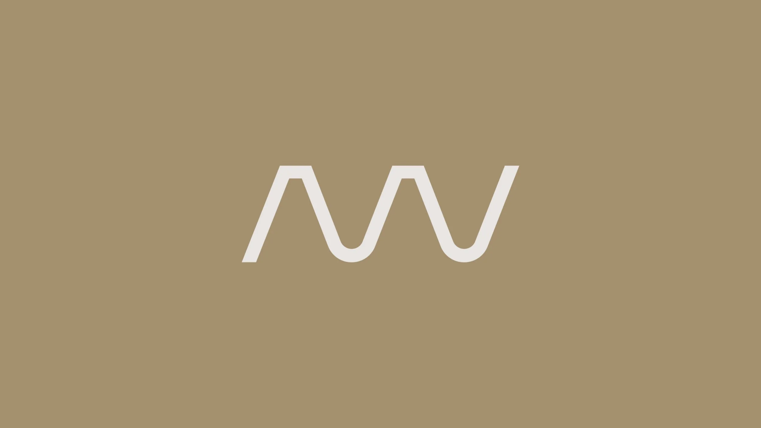 White wave-like line on a beige background