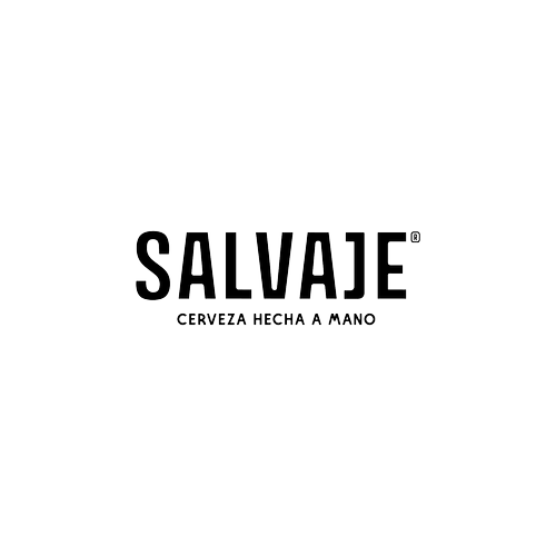 Salvaje craft beer brewery logo design, a brand identity and beverage packaging client of Brandt branding agency in Panama.