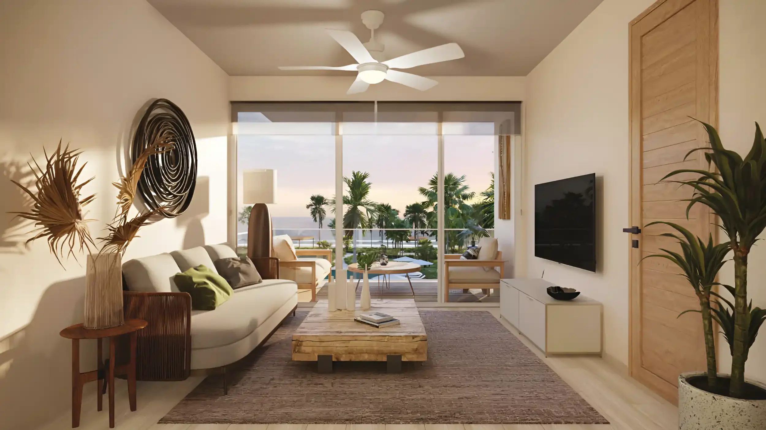 High-end interior design for Beachwalk real estate project, conceptualized by GLP Properties and 4S, and brand identity designed by Brandt agency in Panama.