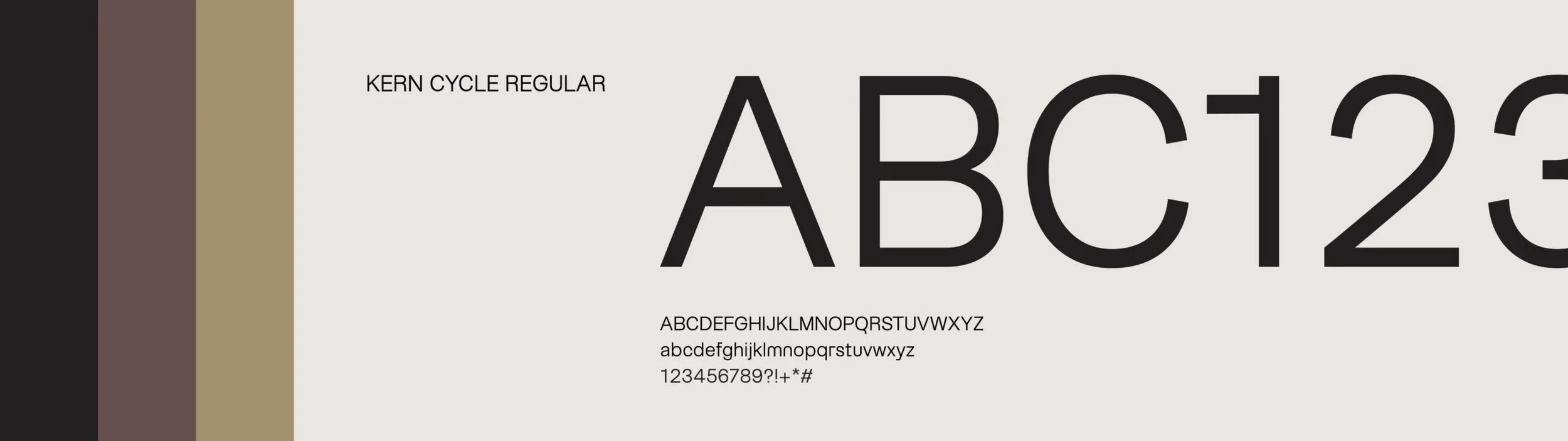 Brand identity brand guidelines specifying Kern Cycle typography and color palette design by Brandt branding agency in Panama.