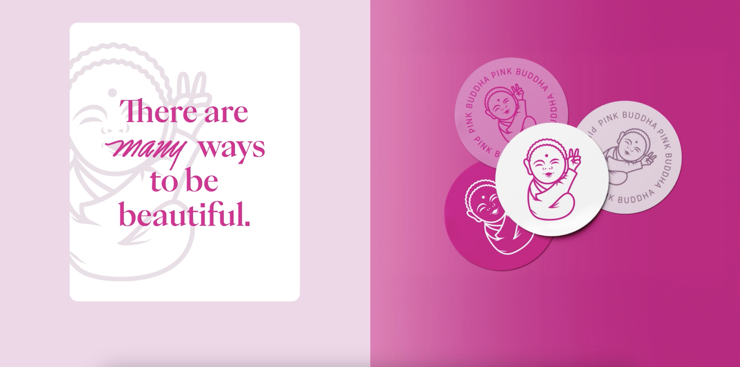 Brand identity and graphic design for Pink Buddha Beauty Bar created by luxury branding  agency in Panama, Brandt.