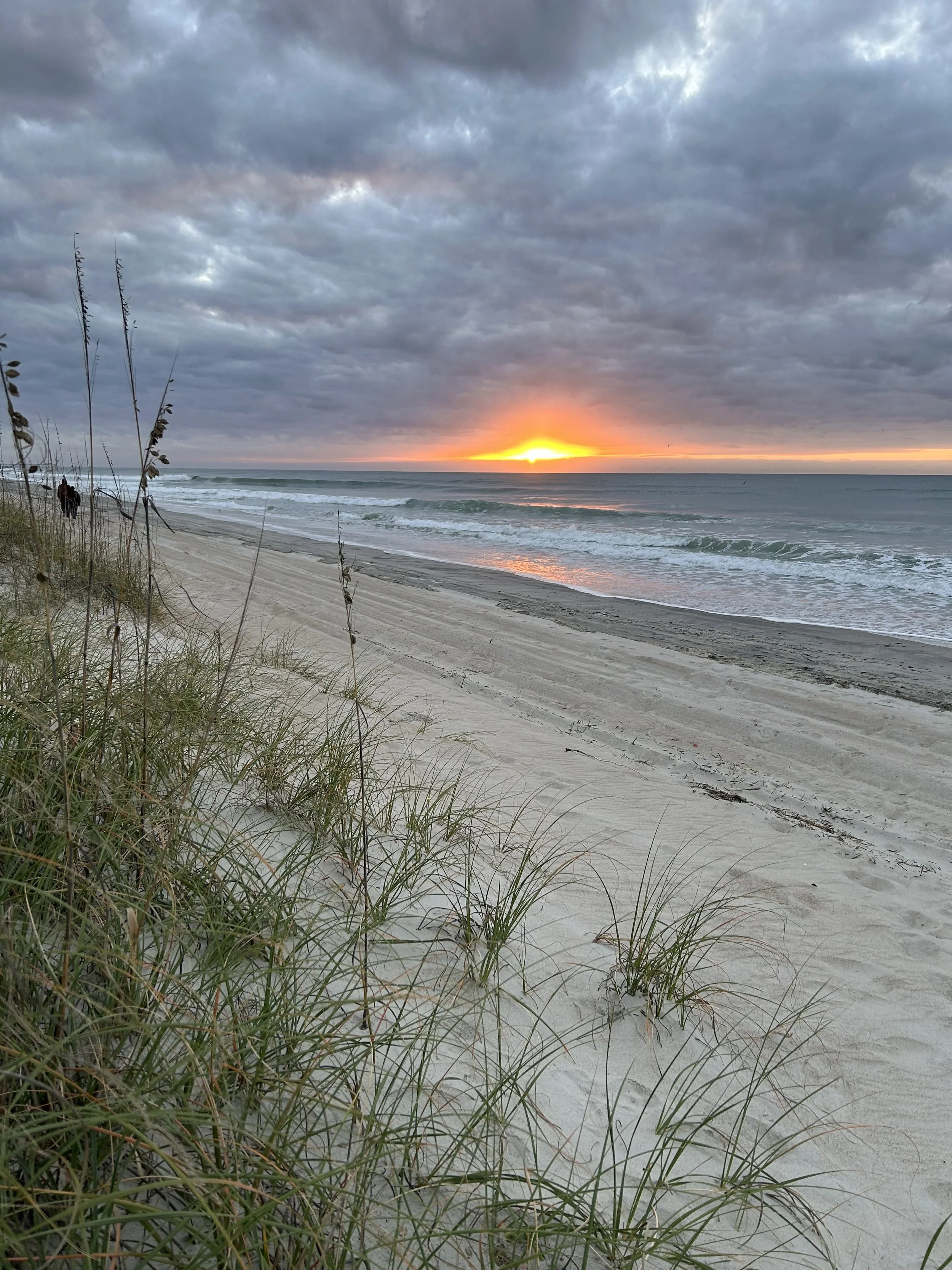 Sunrise over the Atlantic Ocean from the beach near Isle Be There in Emerald Isle, NC