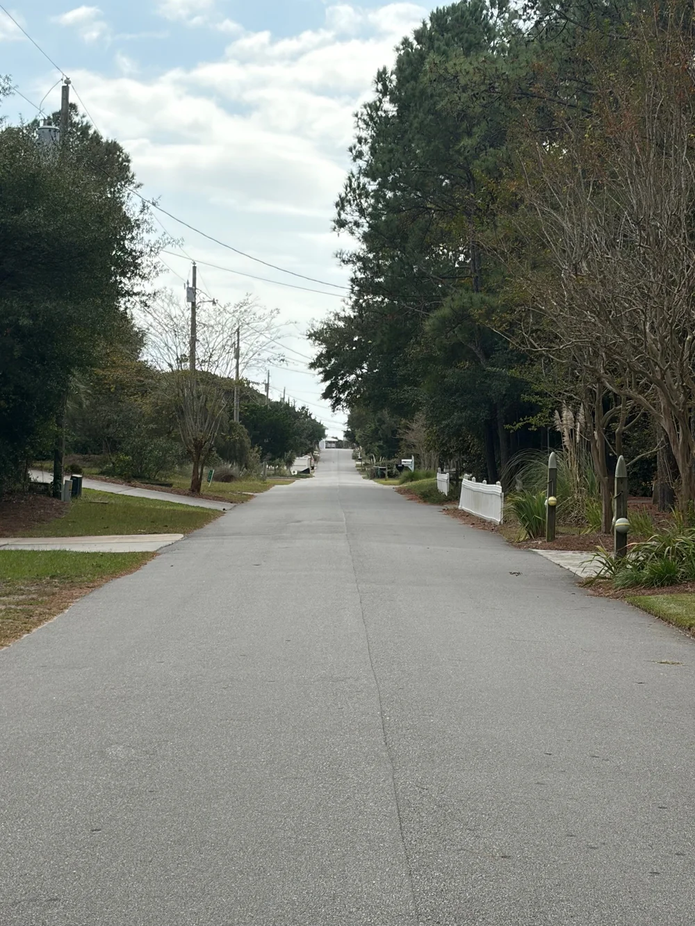 Quiet street from Isle Be There toward the beach, a short walk away