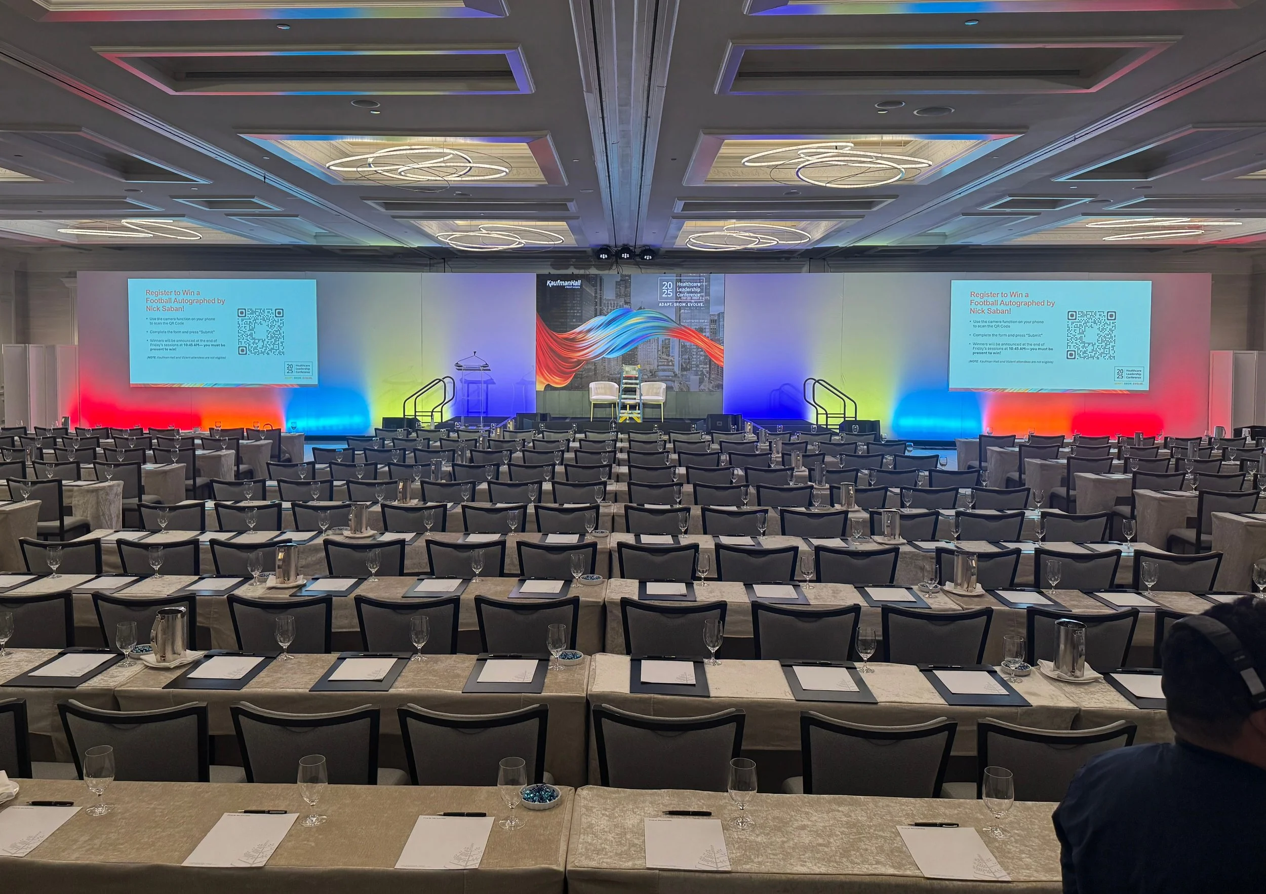 Kaufman Hall Healthcare Leadership Conference 2025 Lighting, audio and visual production