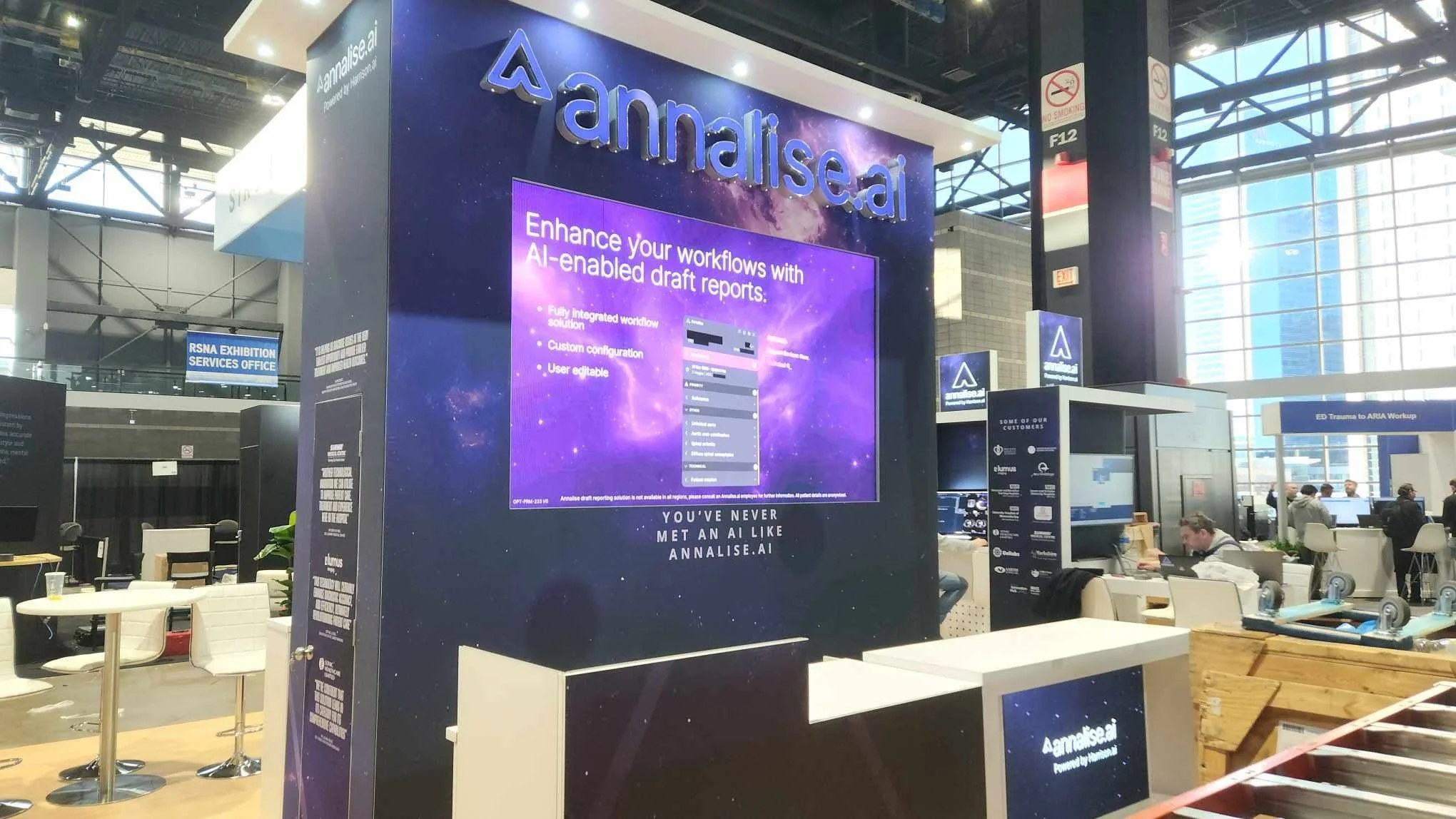 Trade show expo audio video and lighting set up