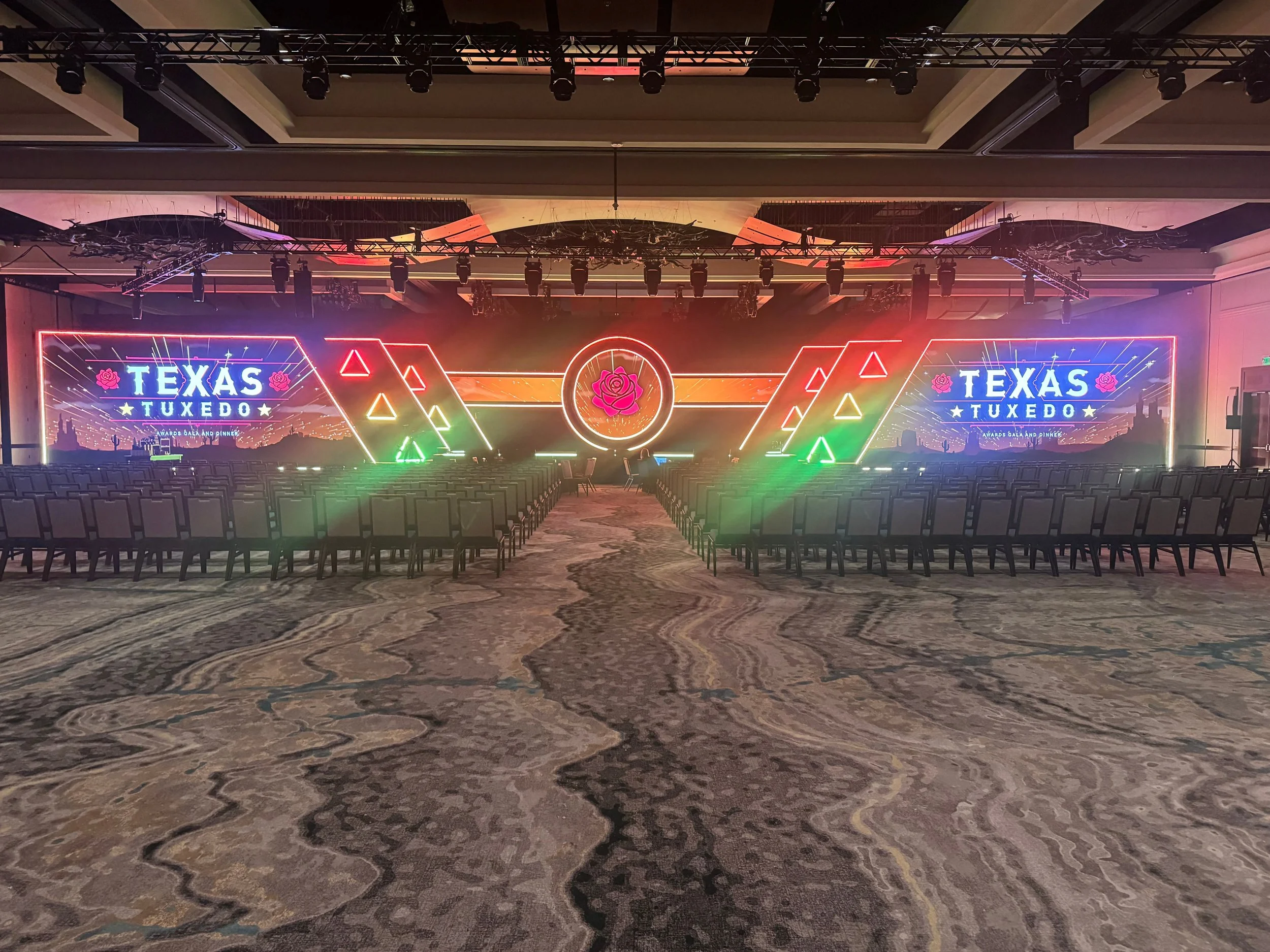 Trade show expo audio video and lighting set up