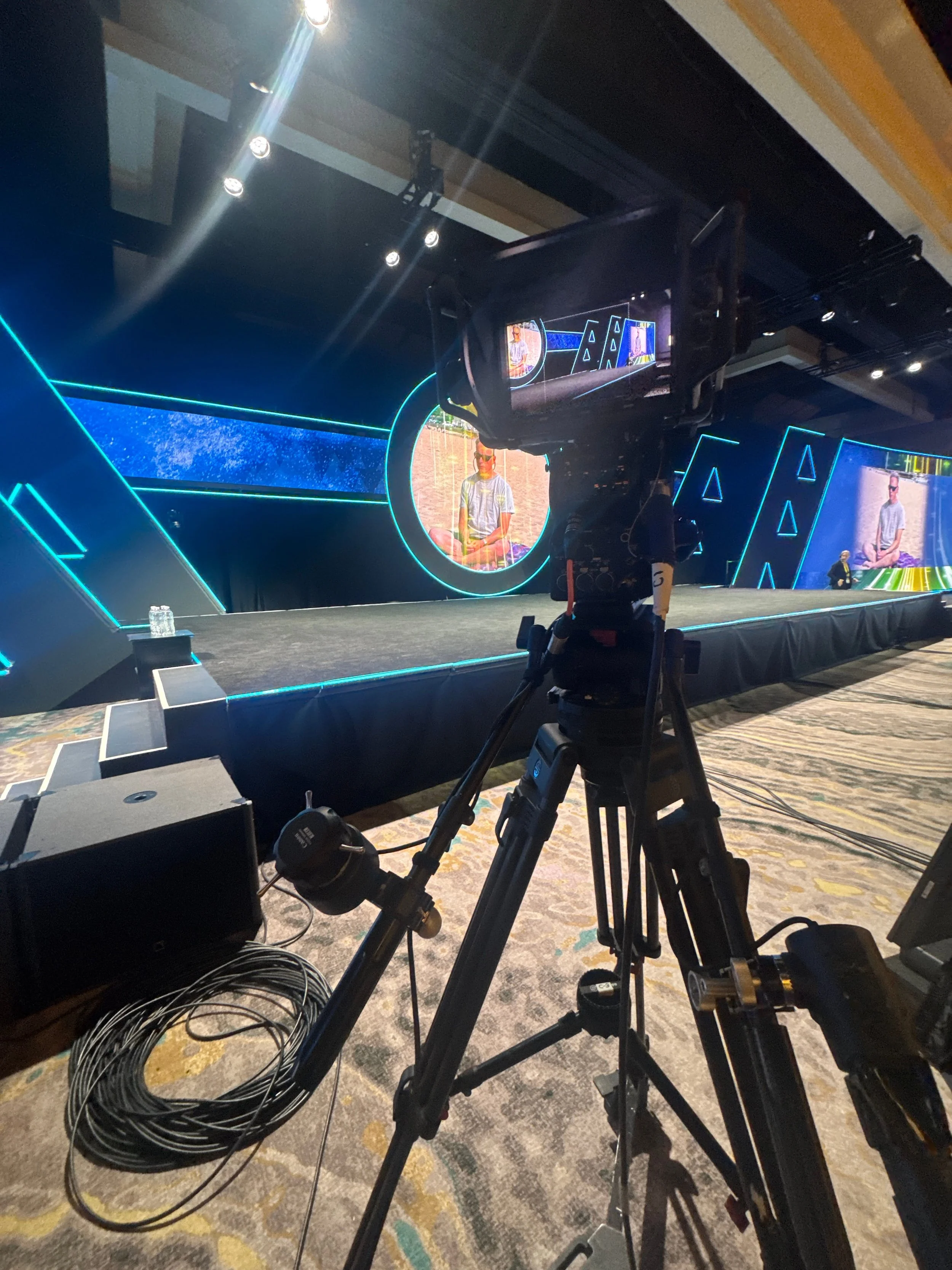 Trade show expo audio video and lighting set up