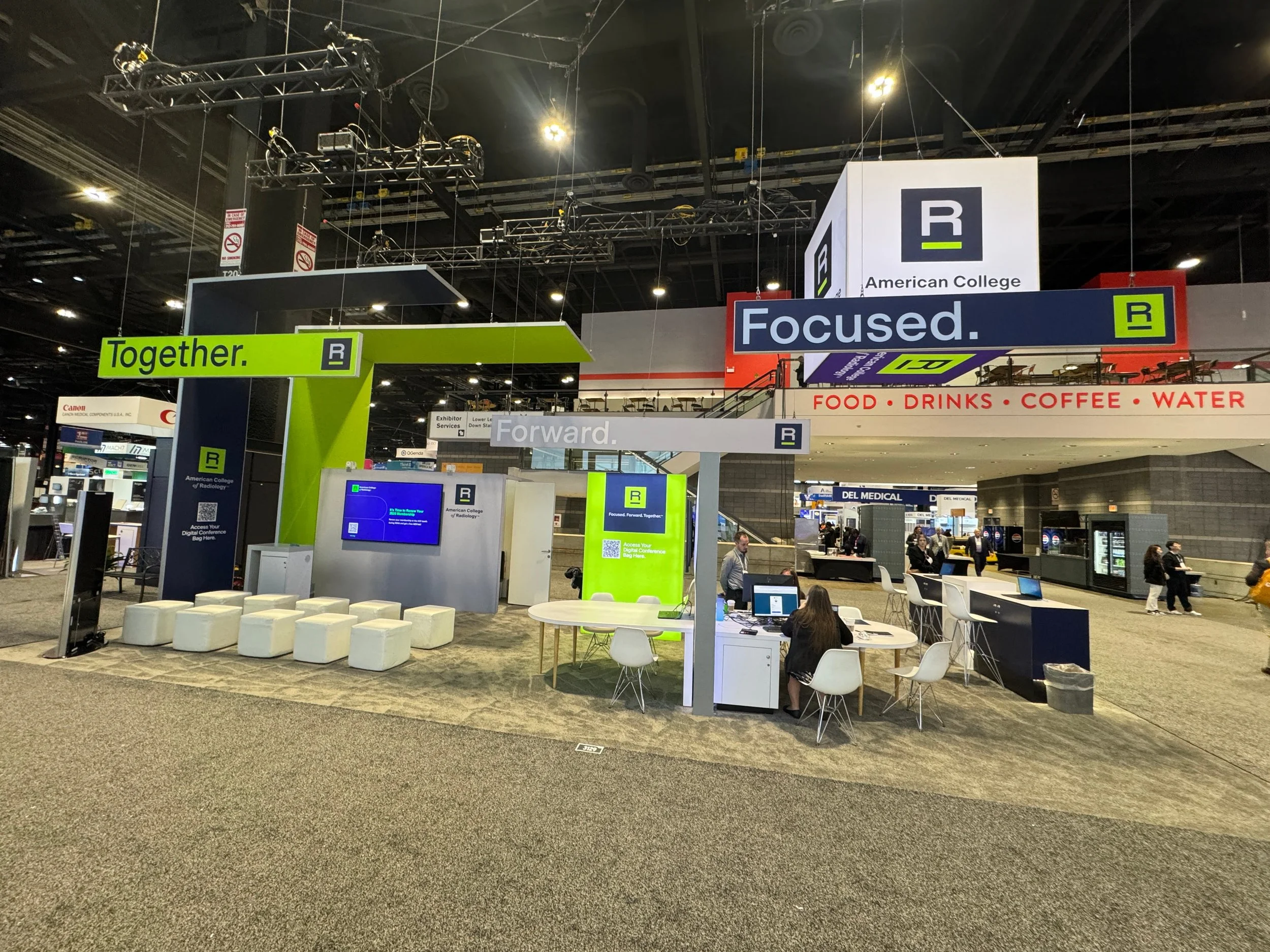 Trade show expo audio video and lighting set up
