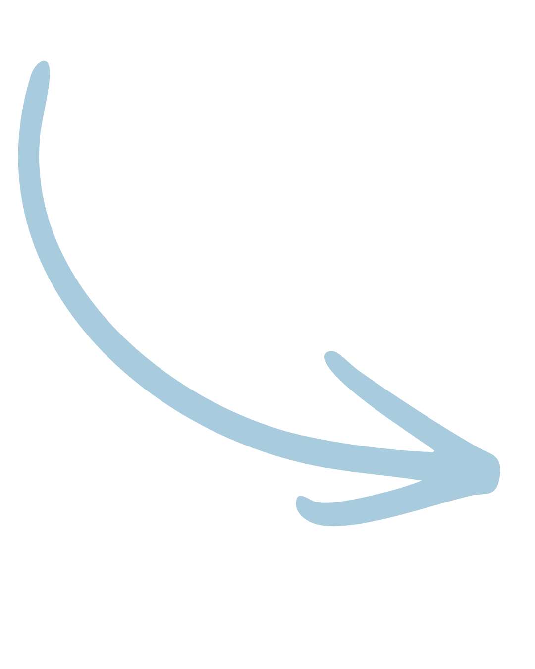 Light blue arrow pointing downward and to the right.