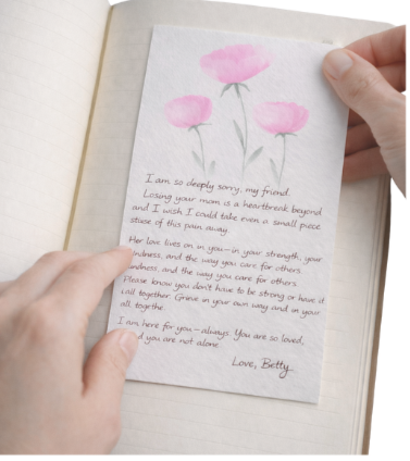 Thoughts That Stick sticker adhered inside keepsake journal page.png