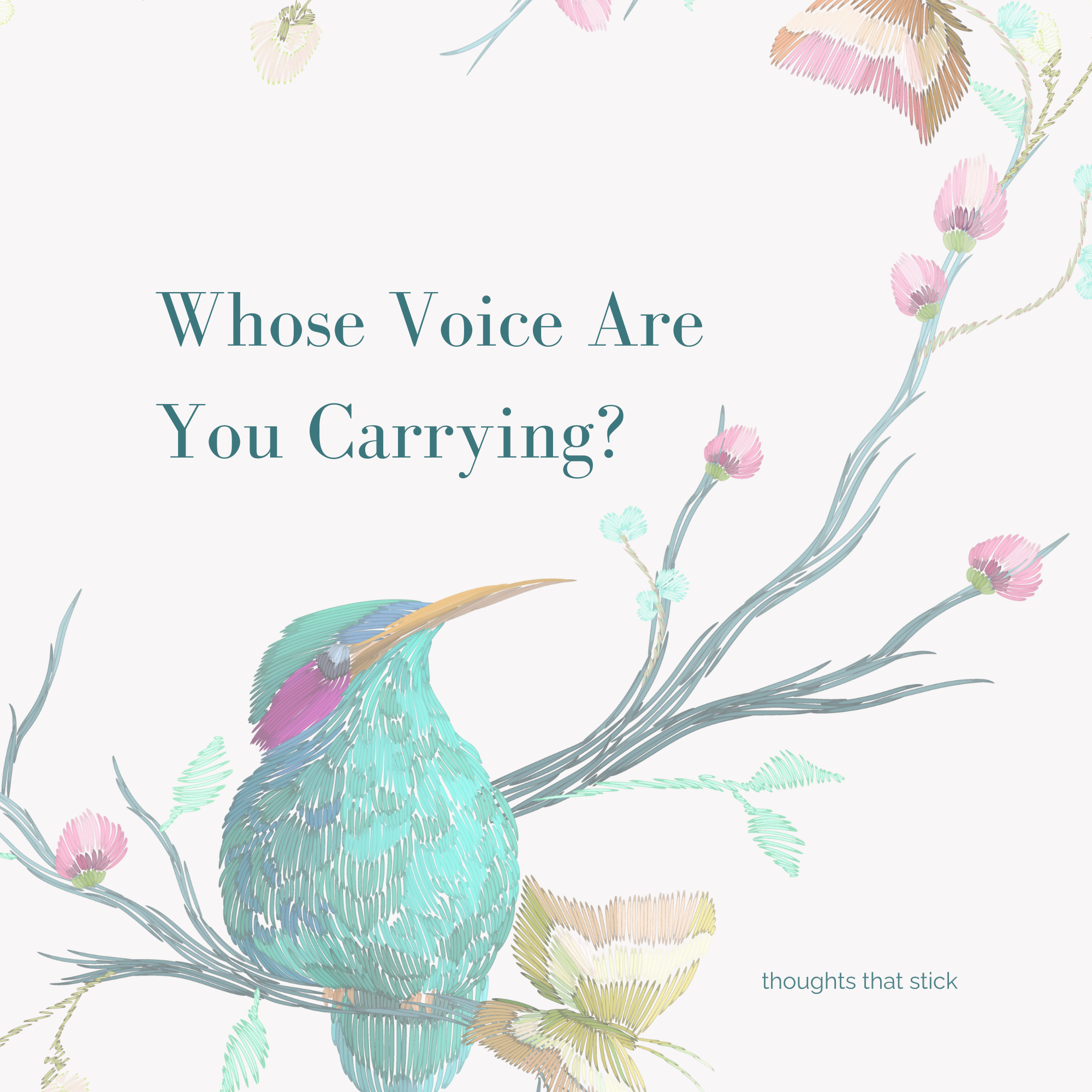 Whose Voice Are You Carrying?