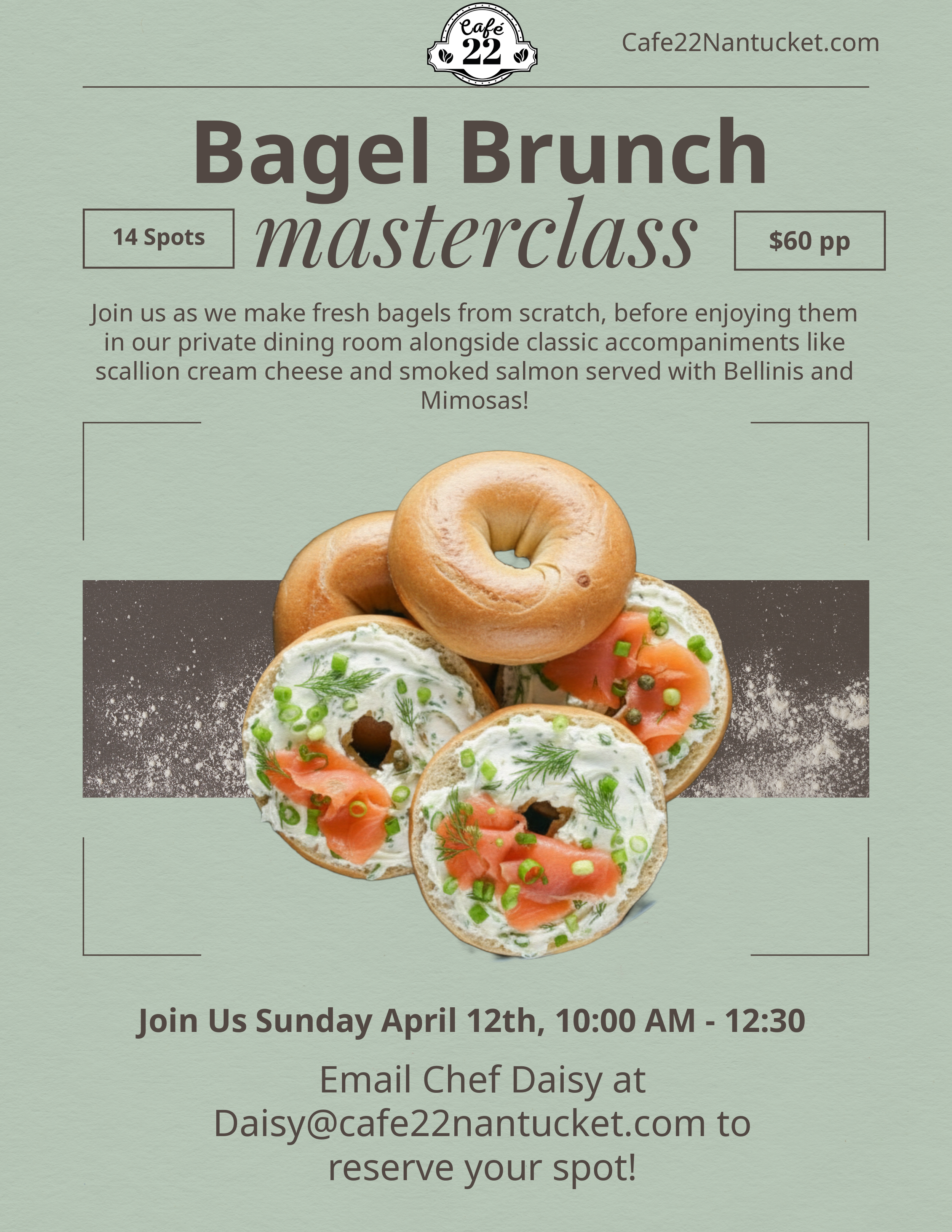 4/12 Cooking class Bagel Brunch