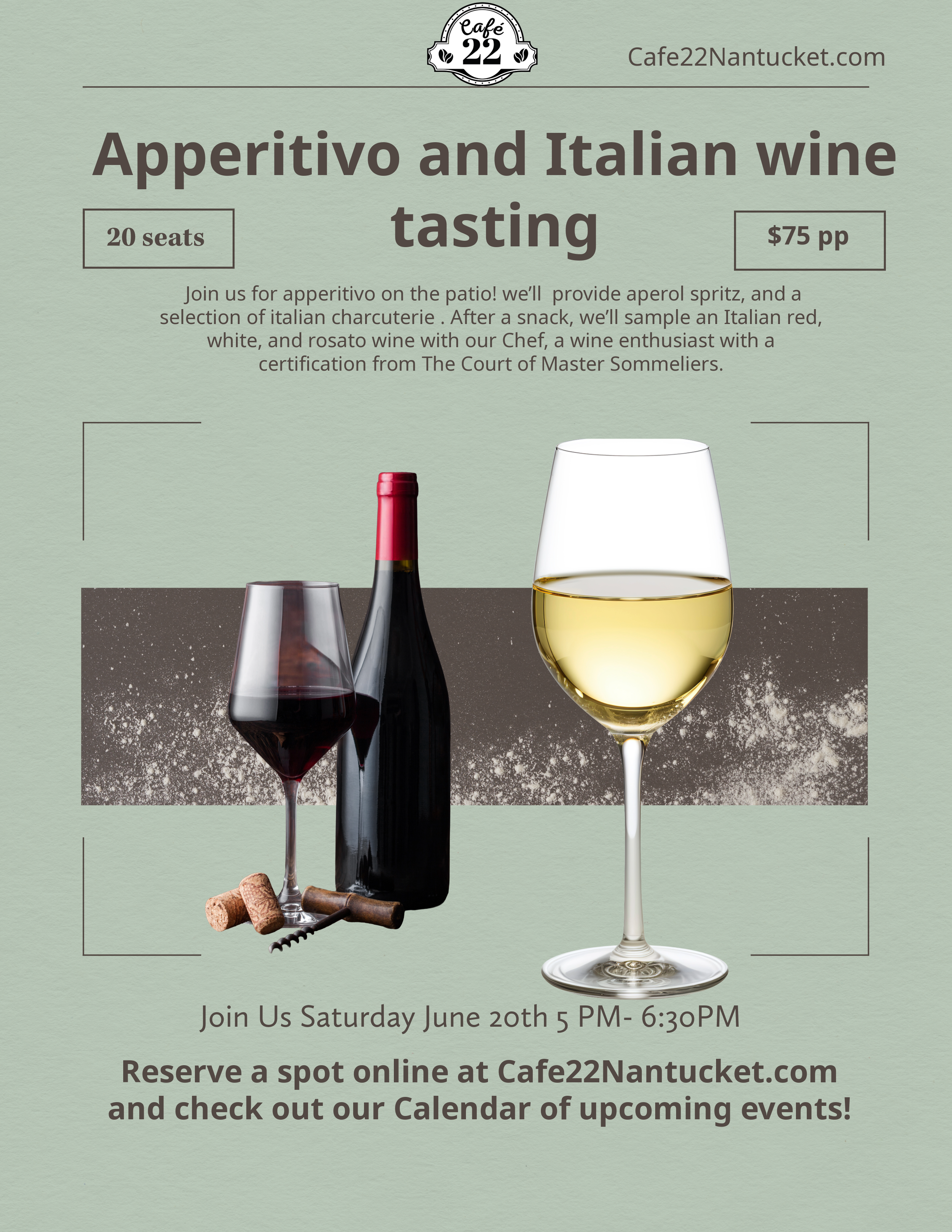 Aperitivo and wine tasting