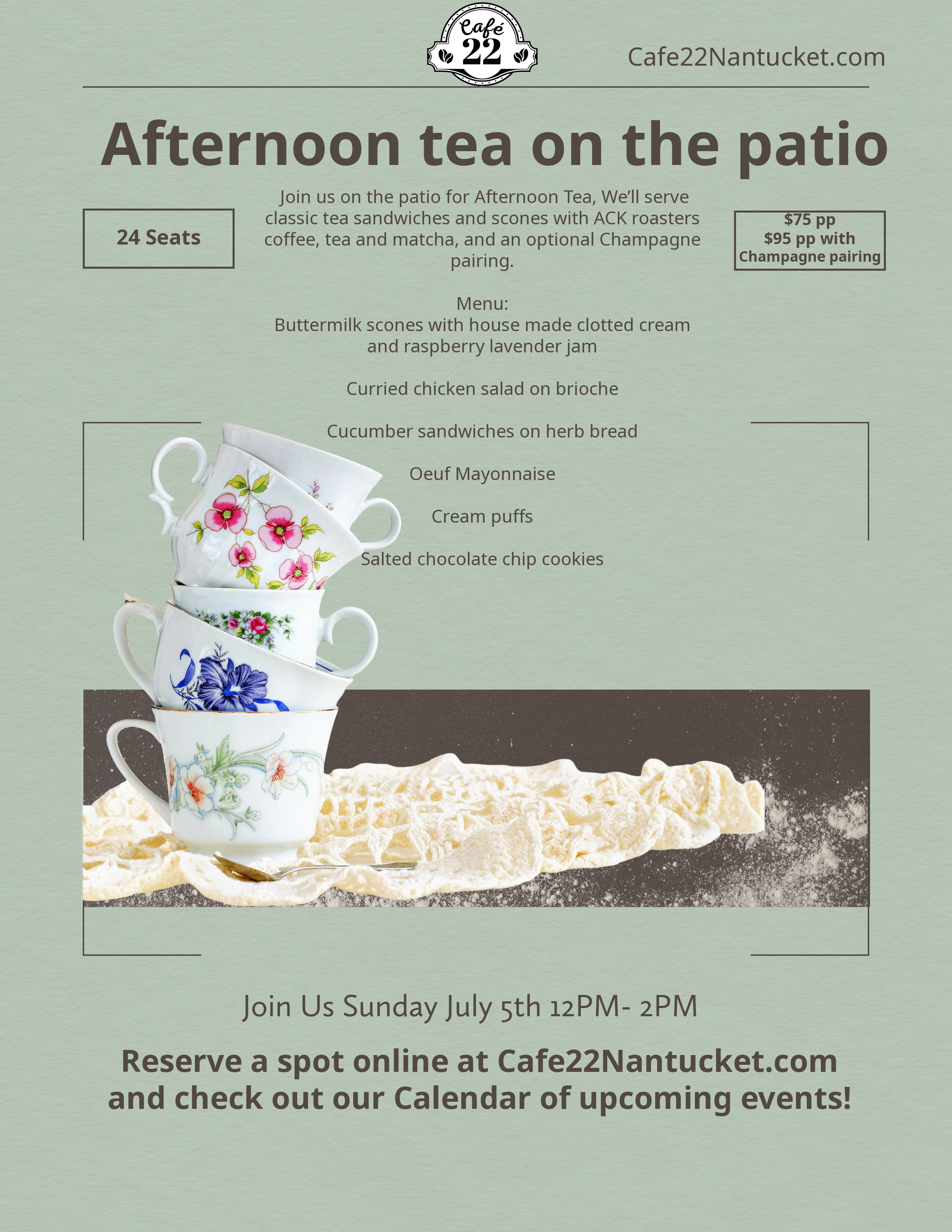 Afternoon Tea on the patio