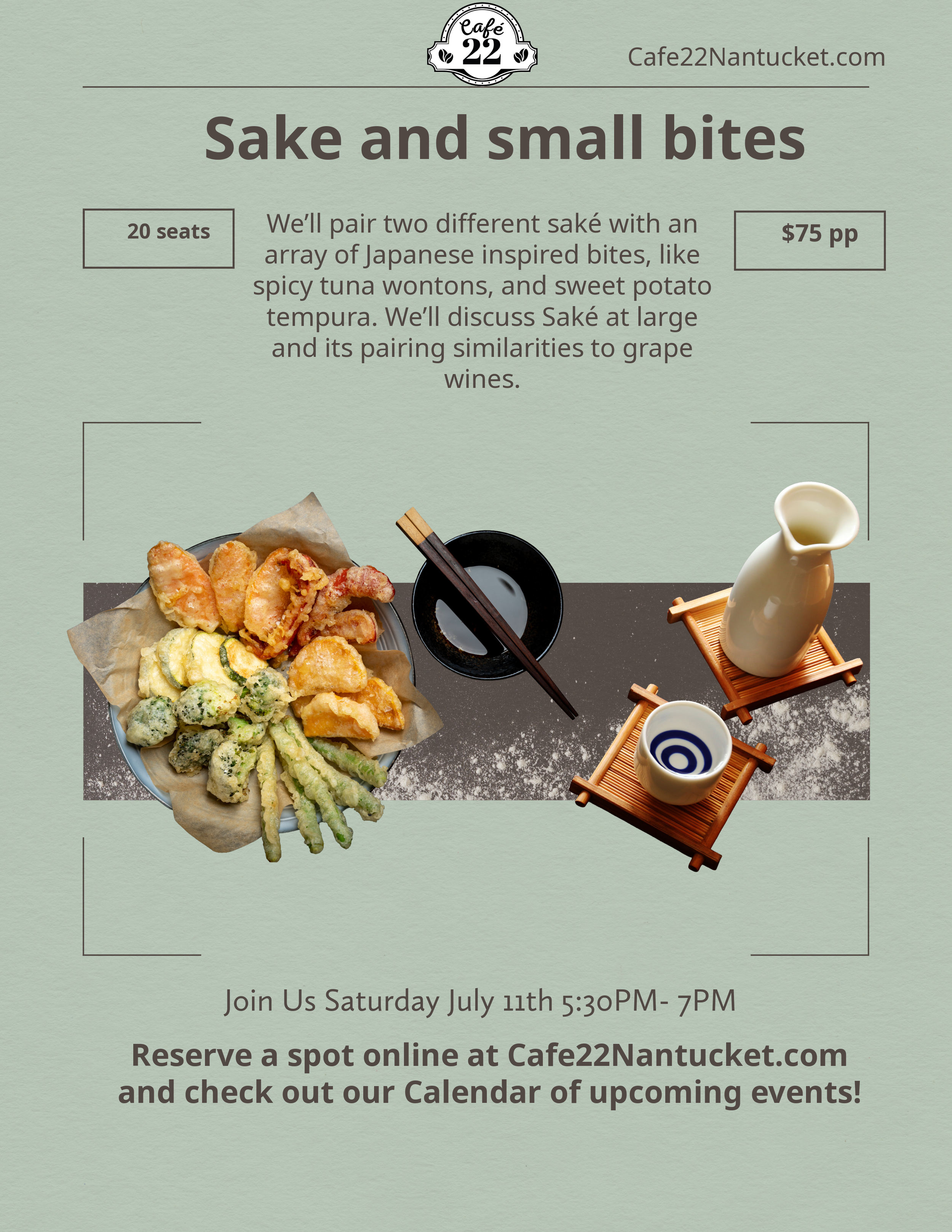 Saké and small bites