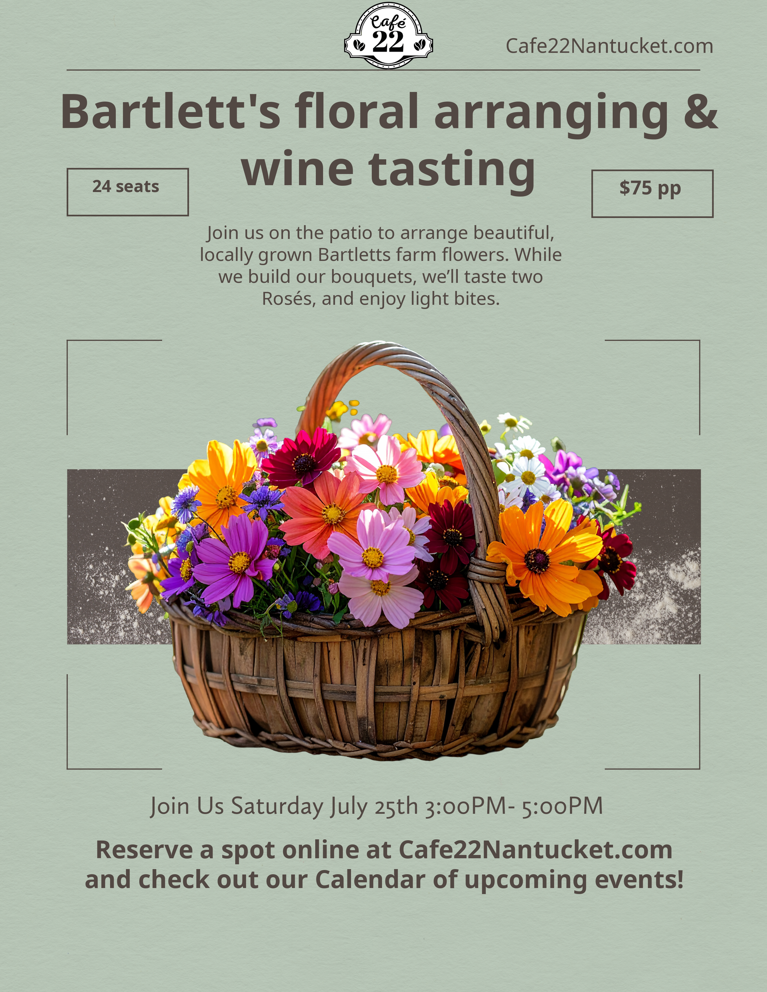 Bartletts flower arranging and wine tasting