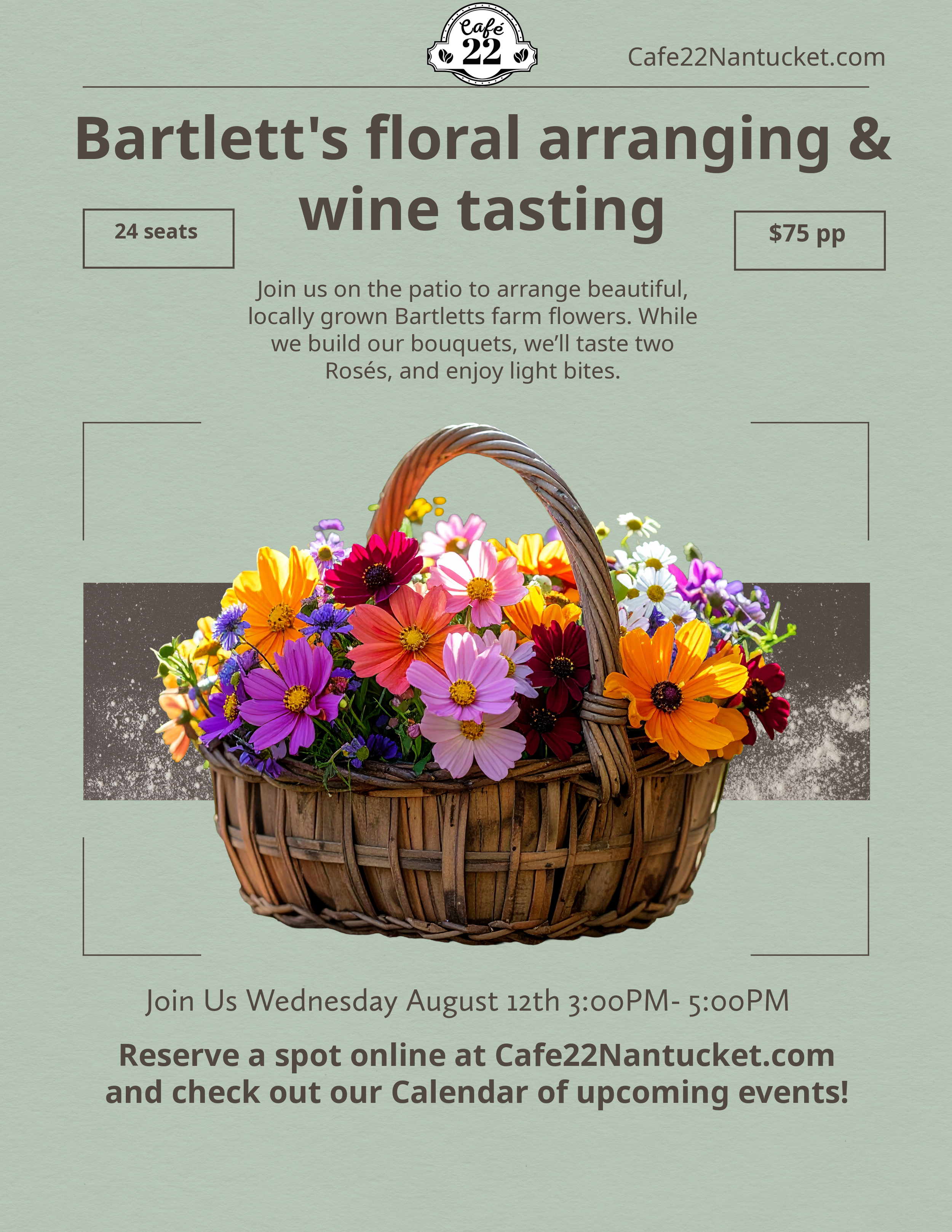 Bartletts flower arranging and wine pairing