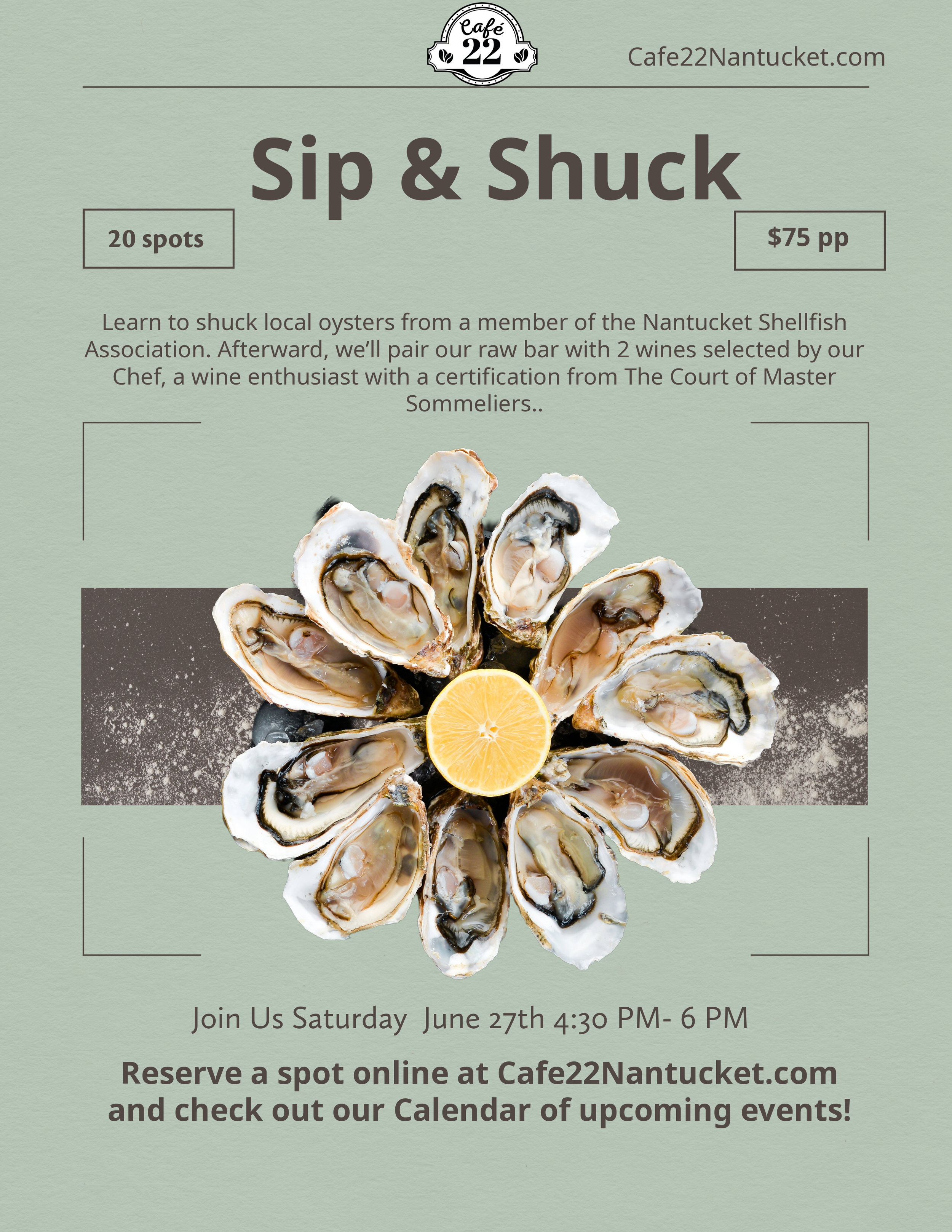Sip and shuck