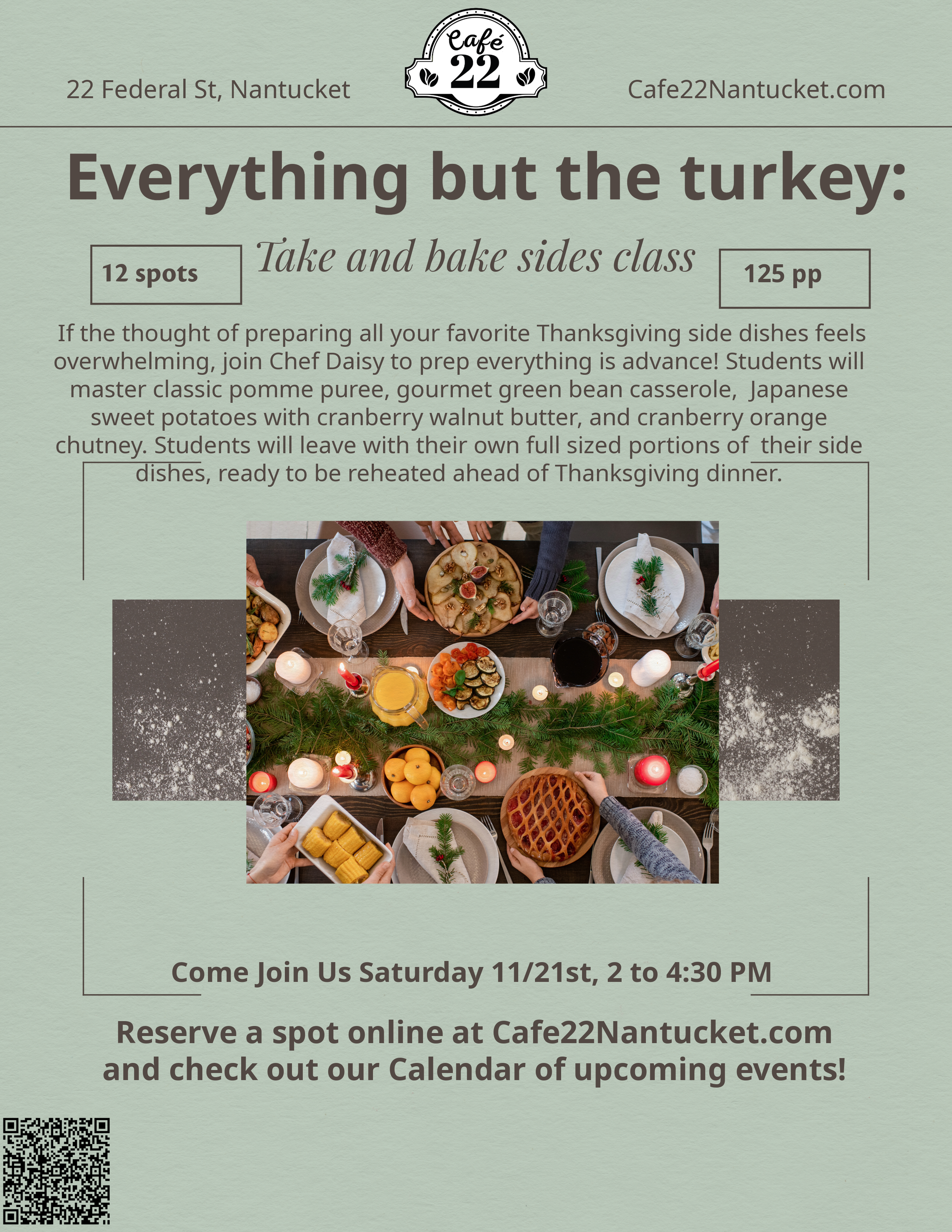 Everything but the turkey: Thanksgiving sides class