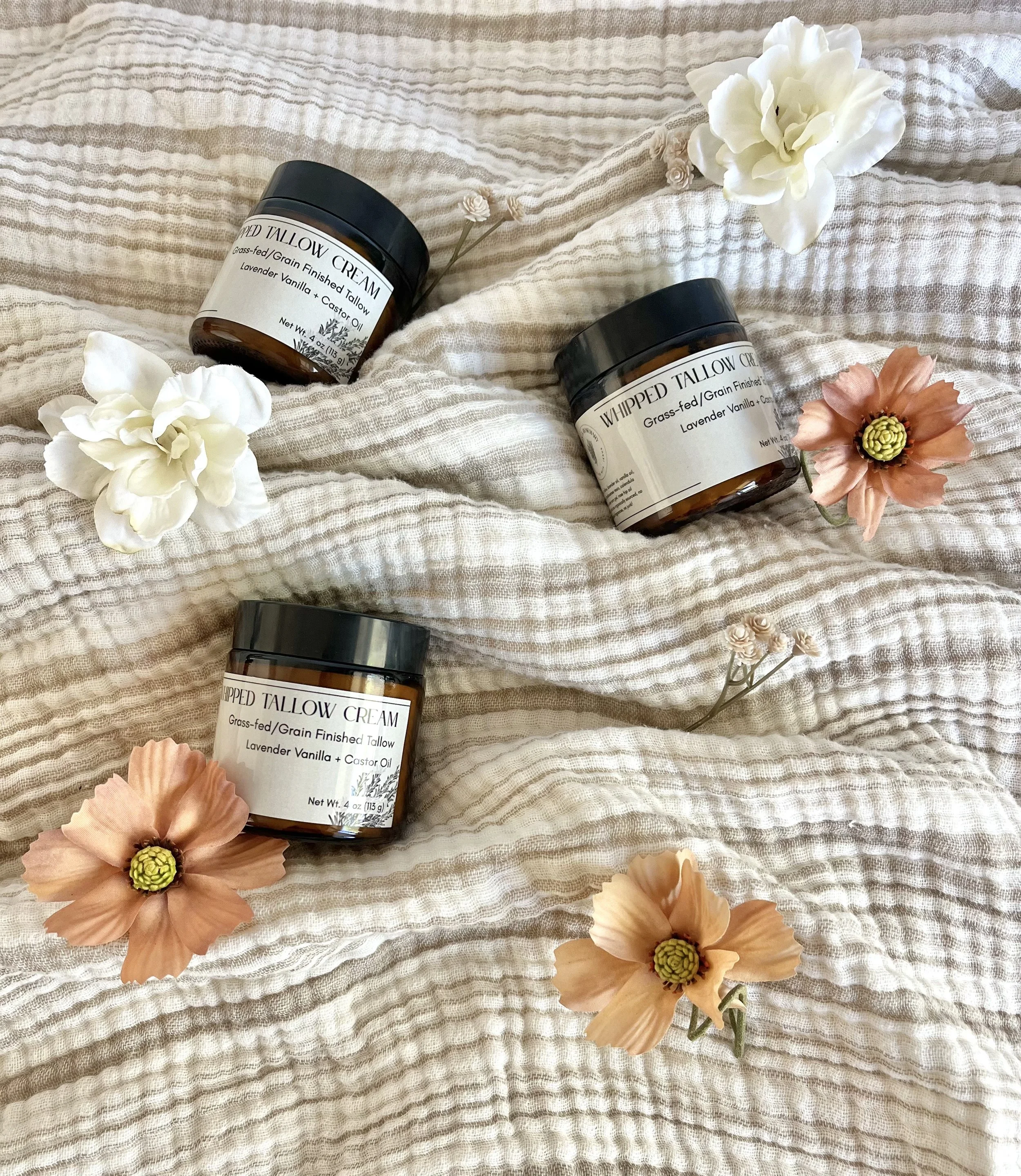 Lavendar + Castor Oil Whipped Tallow Cream