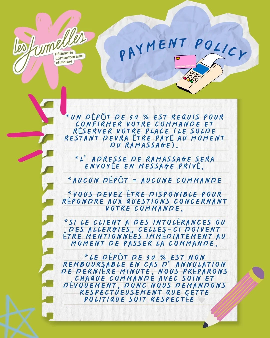 ATTENTION ATENCI&Oacute;N ‼️ 💛

#paymentpolicy #latinaownedsmallbusiness #faitamontreal