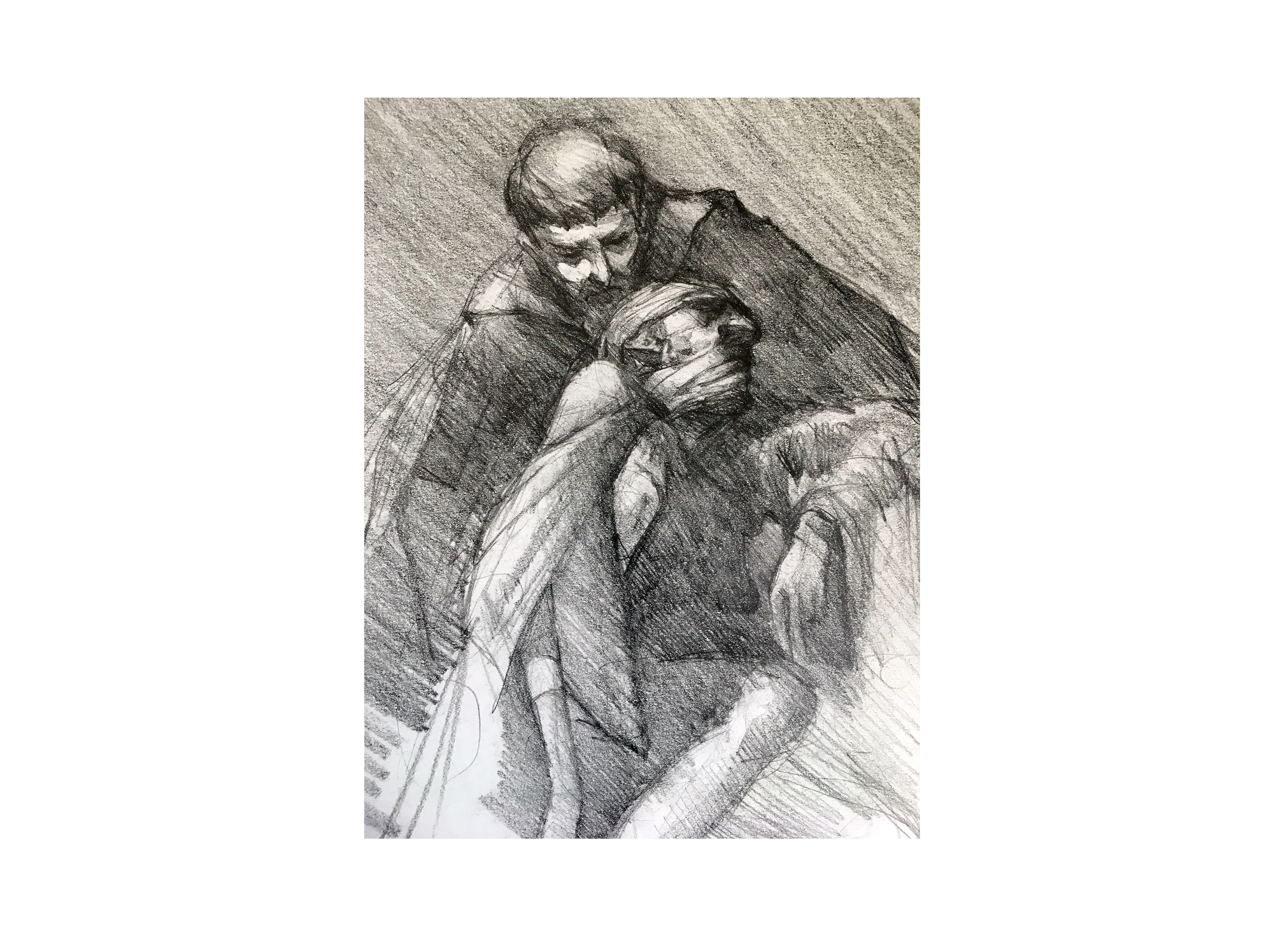 Saint Francis and the Leper - Sketch