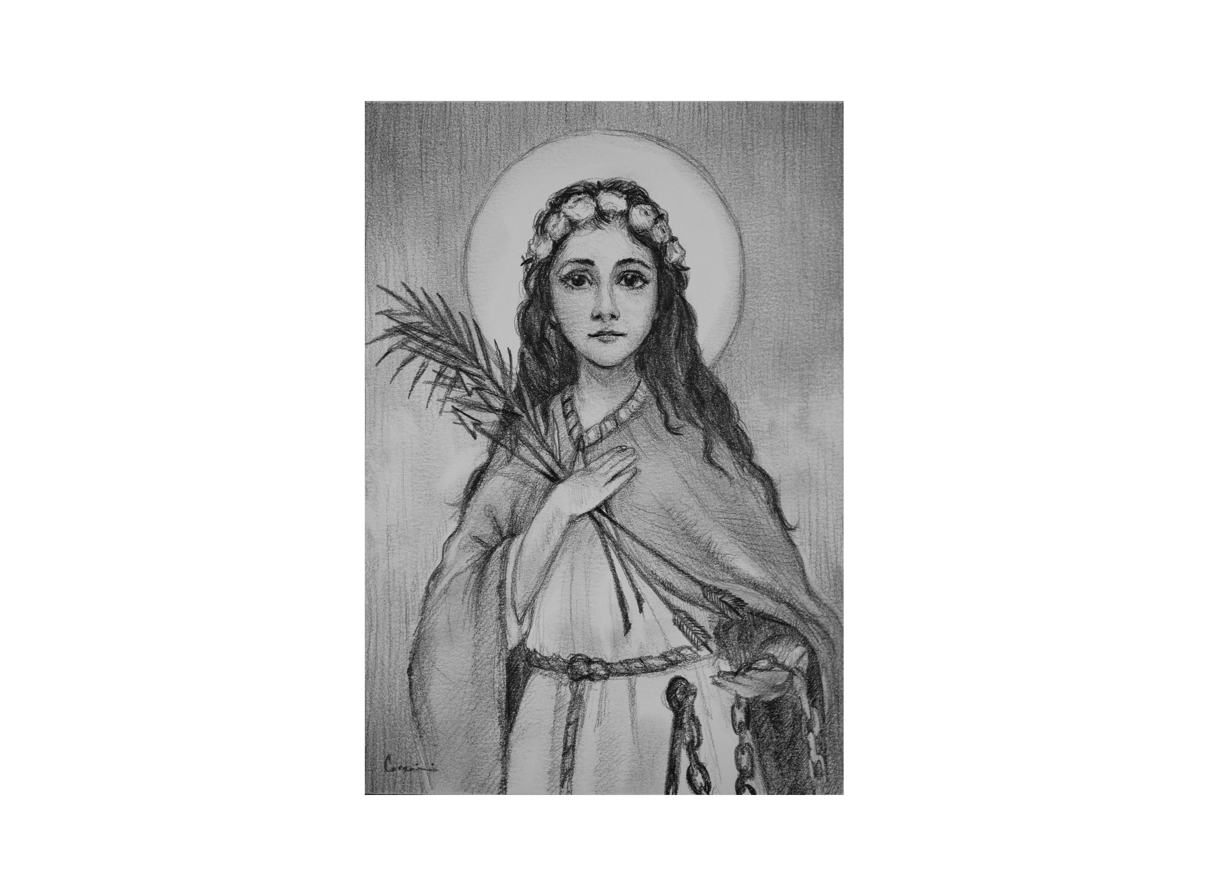 Saint Philomena Sketch