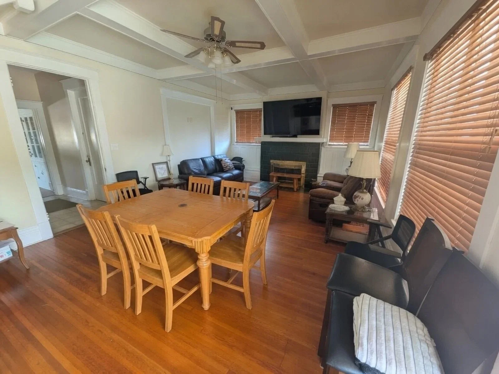Shared living room at Our Main Purpose sober living home