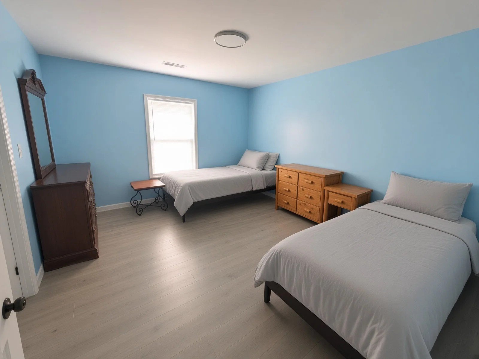 Front bedroom at Buffalo Nickel sober living home