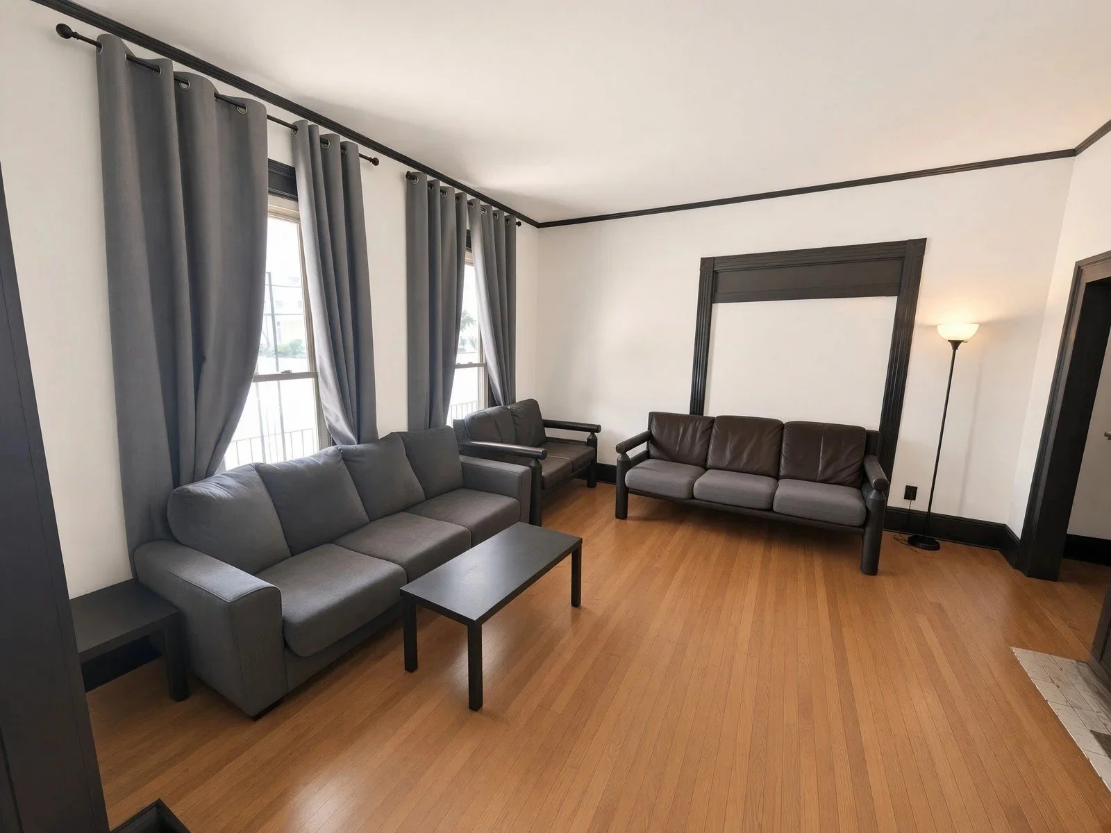 Shared living room at Worthy Solutions sober living home