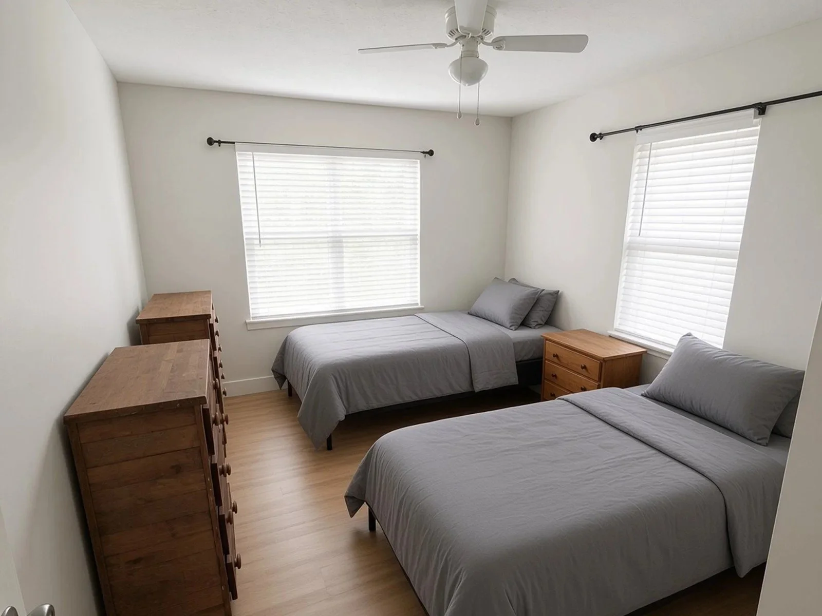 Front bedroom at North Awakening sober living home
