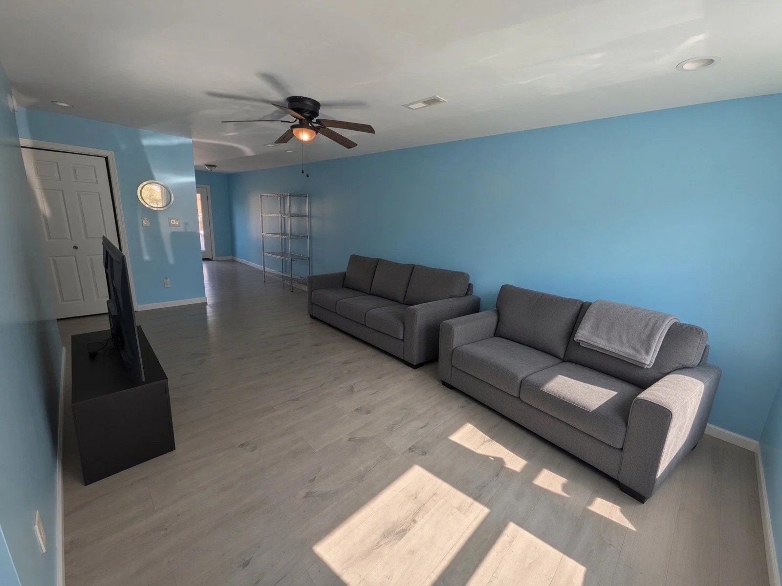 Living room at Buffalo Nickel sober living home