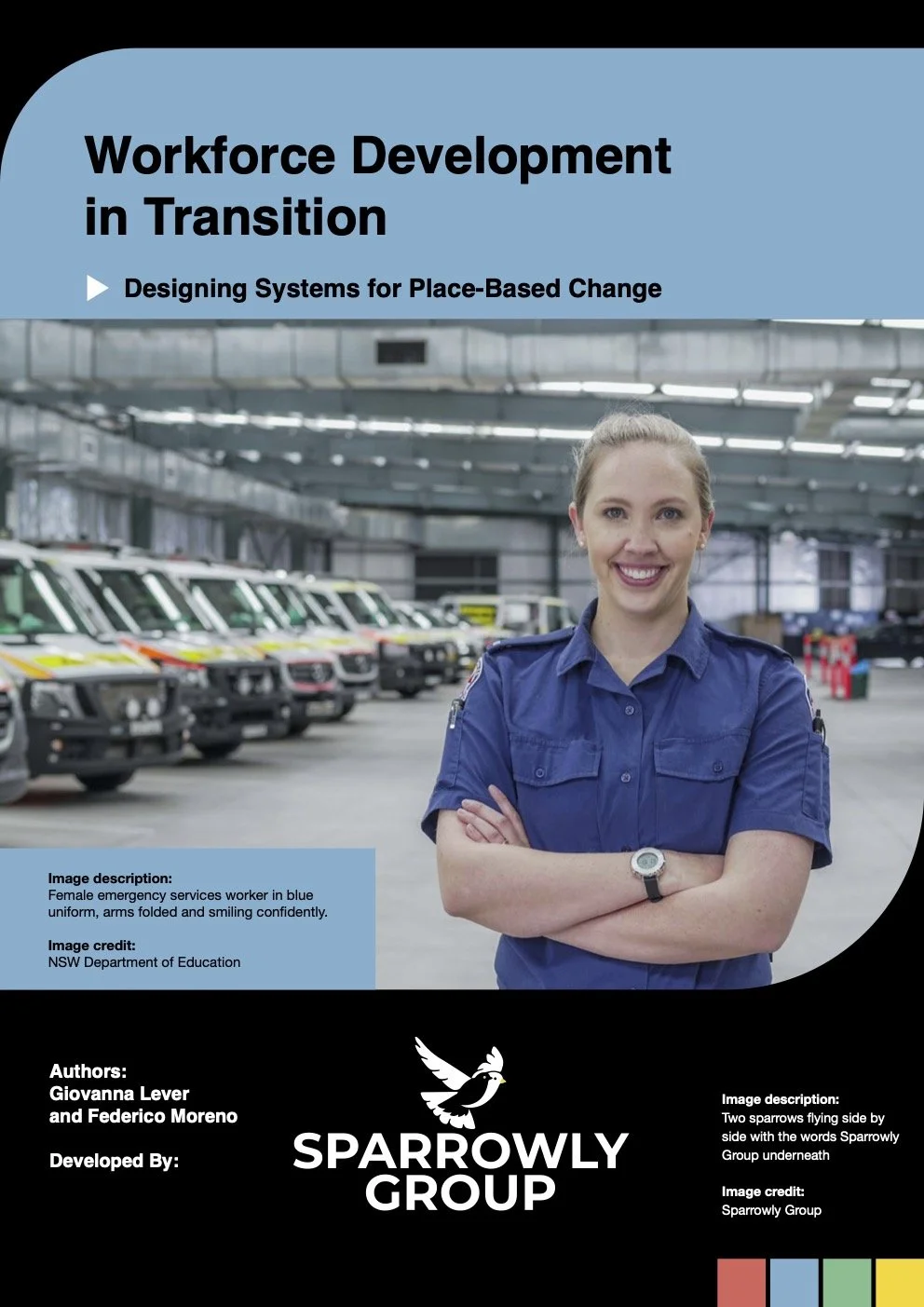 Cover page of the Workforce Development in Transition paper by Sparrowly Group