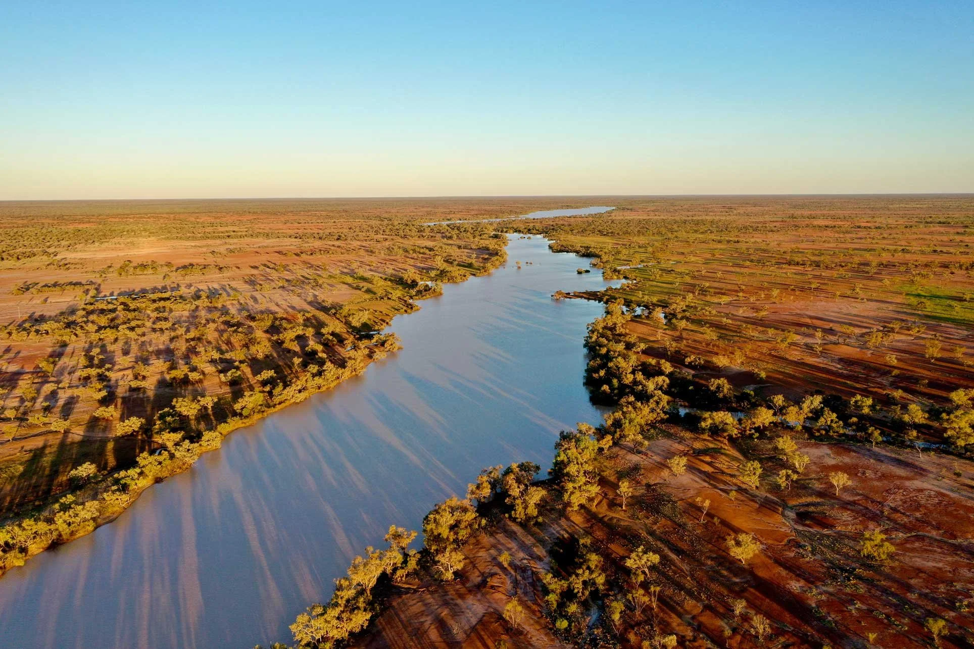 Aerial image overlooking Kyabra Waterhole