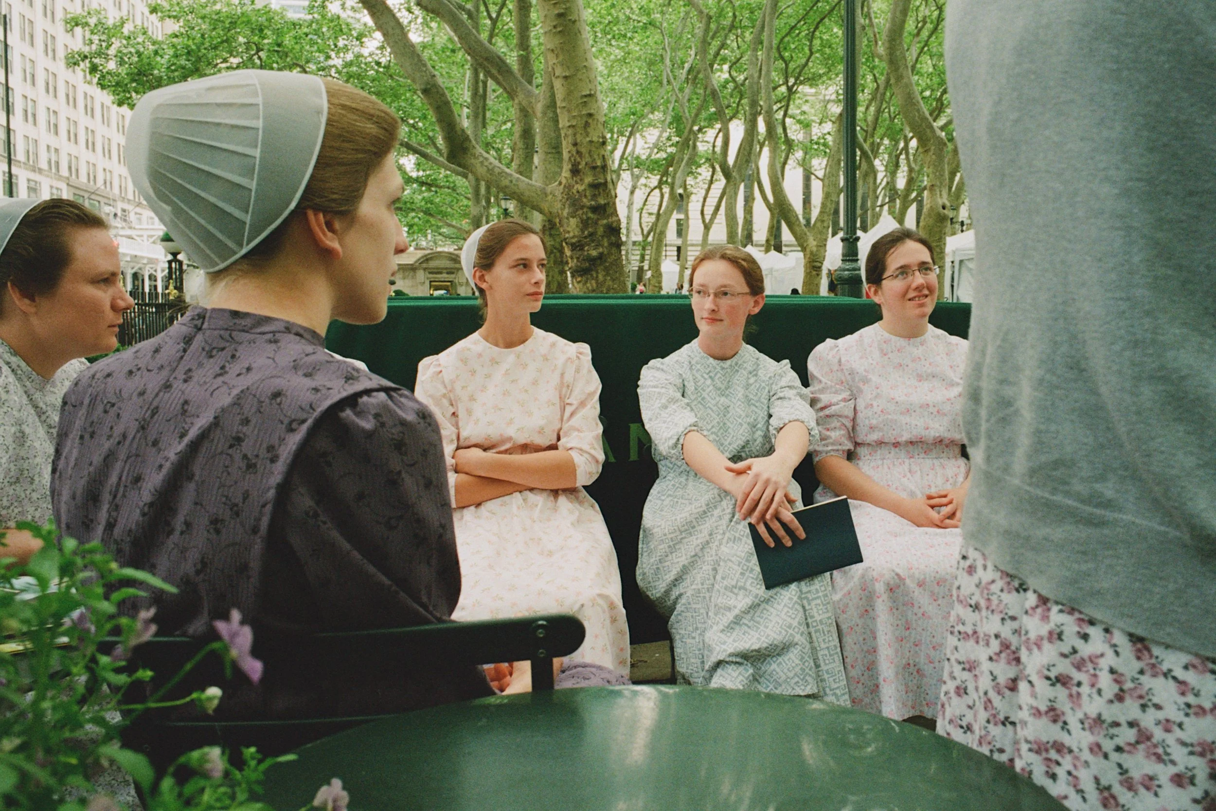 Mennonites in Bryant Park.