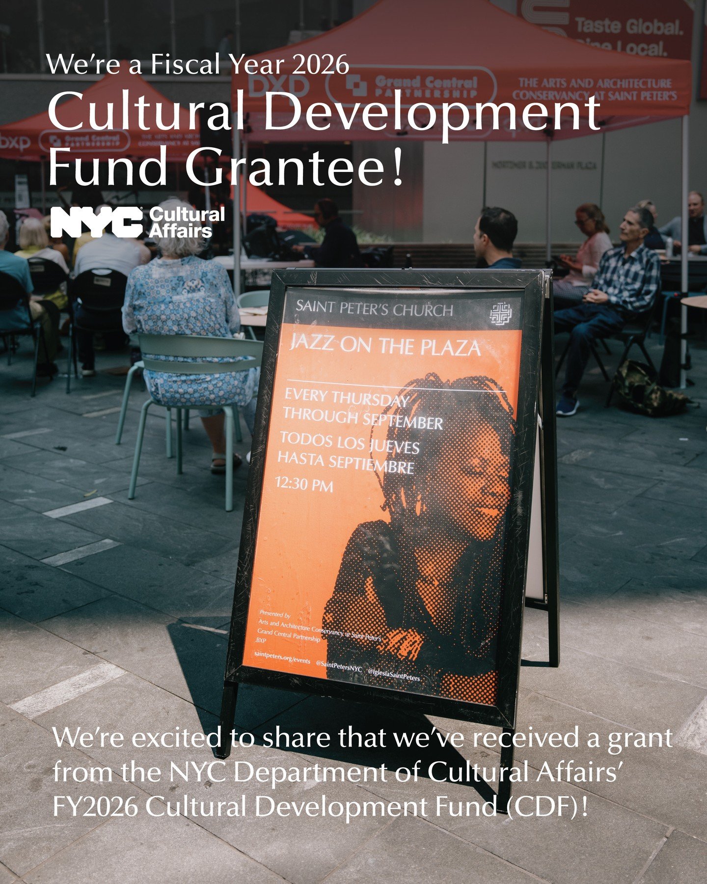 Exciting news: We&rsquo;ve been awarded a grant through @NYCulture&rsquo;s FY26 Cultural Development Fund!! This investment in our work will help us bring accessible, affordable cultural programs to our community. Our CDF grant will support the jazz 