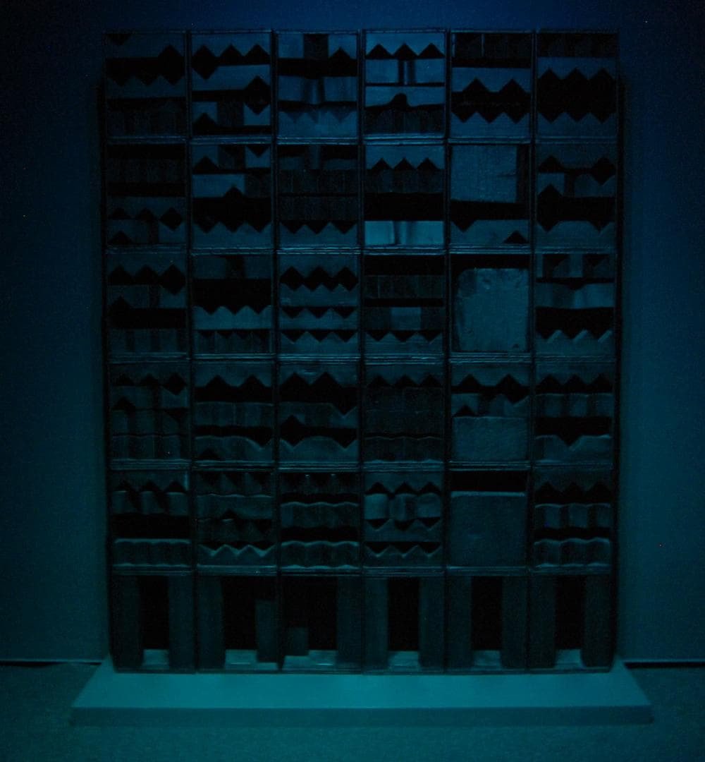 Repost: @nevelson_chapel⁠
⁠
In 2013, Wellesley College's Davis Museum @thedavismuseum had an exhibit titled &ldquo;Louise Nevelson: Black&rdquo;. It aimed to recapture something of a 1958 exhibit "Moon Garden + One" where Nevelson amplified