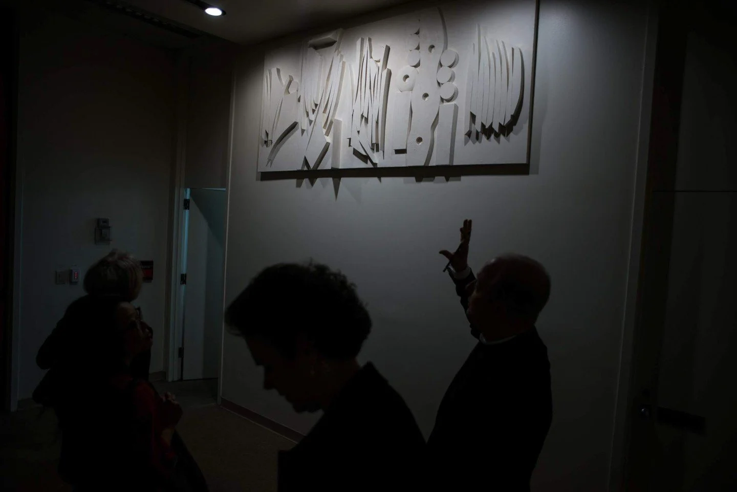 Repost: @nevelson_chapel⁠
⁠
Above the doorway of Nevelson Chapel rests &ldquo;Grapes and Wheat,&rdquo; a sculptural lintel by Louise Nevelson. Through abstract, elongated shapes, it alludes to the Eucharistic symbols of grapes and wheat. The work is 