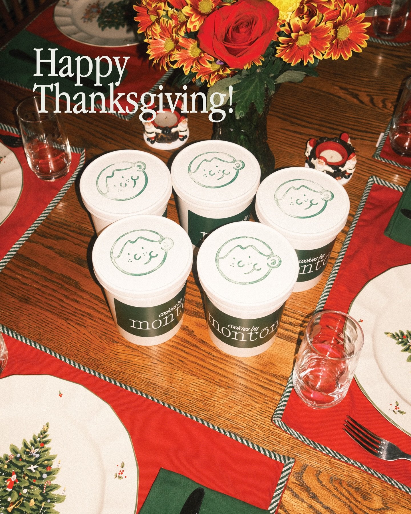 Thankful for all your support, friends &amp; family, and really good cookies. Happy Thanksgiving from Mont&oacute;n!&rdquo;