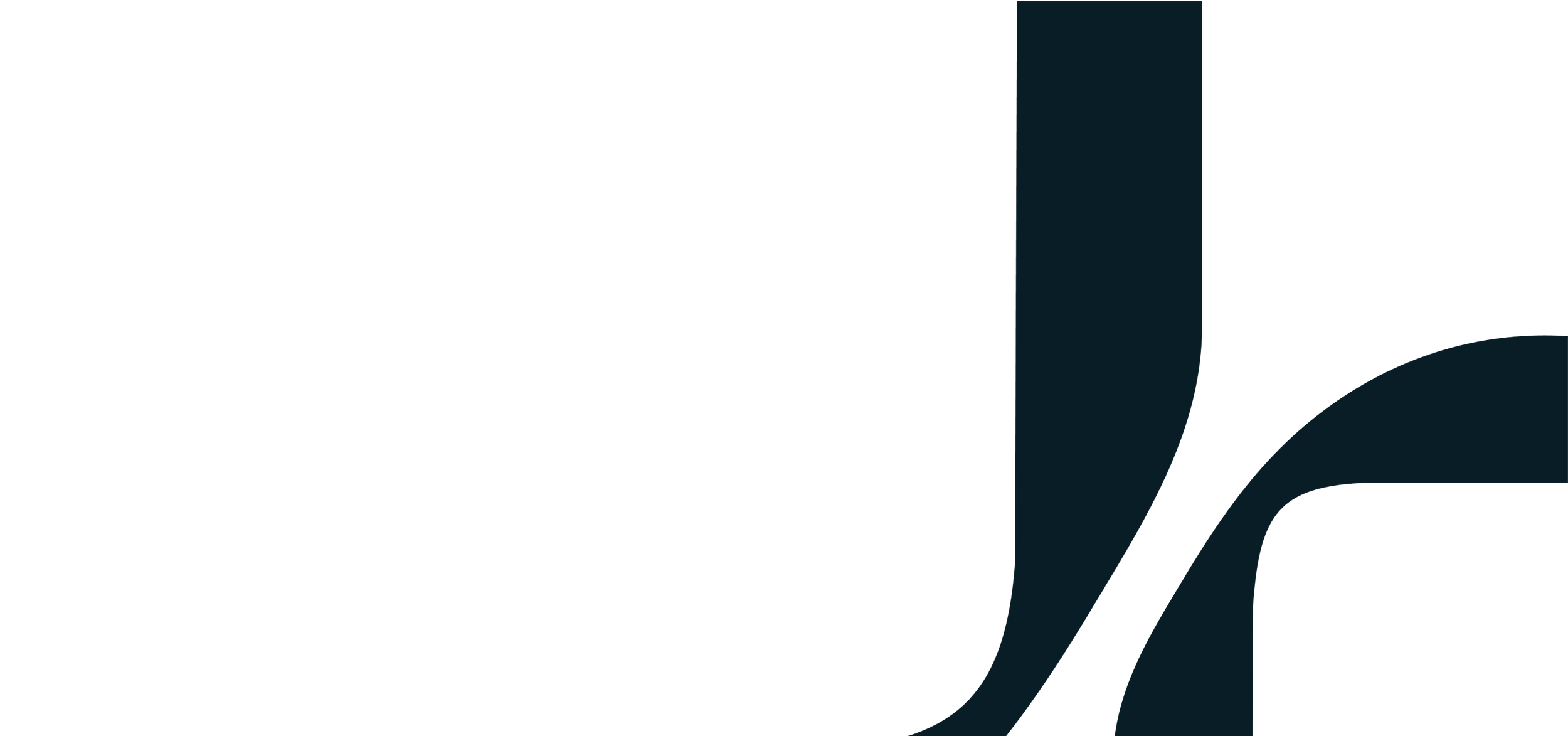 Close-up of a black and dark teal abstract logo design with curved lines.